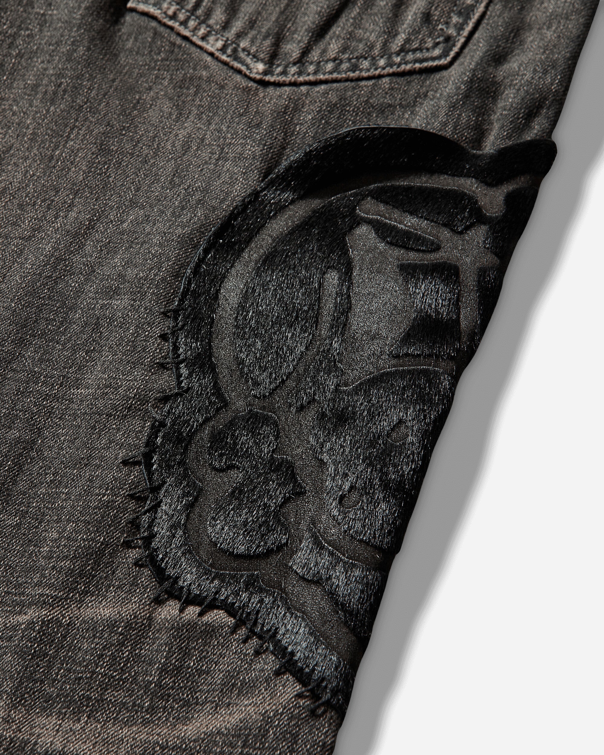 Men's CHITO Savage Denim DP Basic Pants Black - Image 3