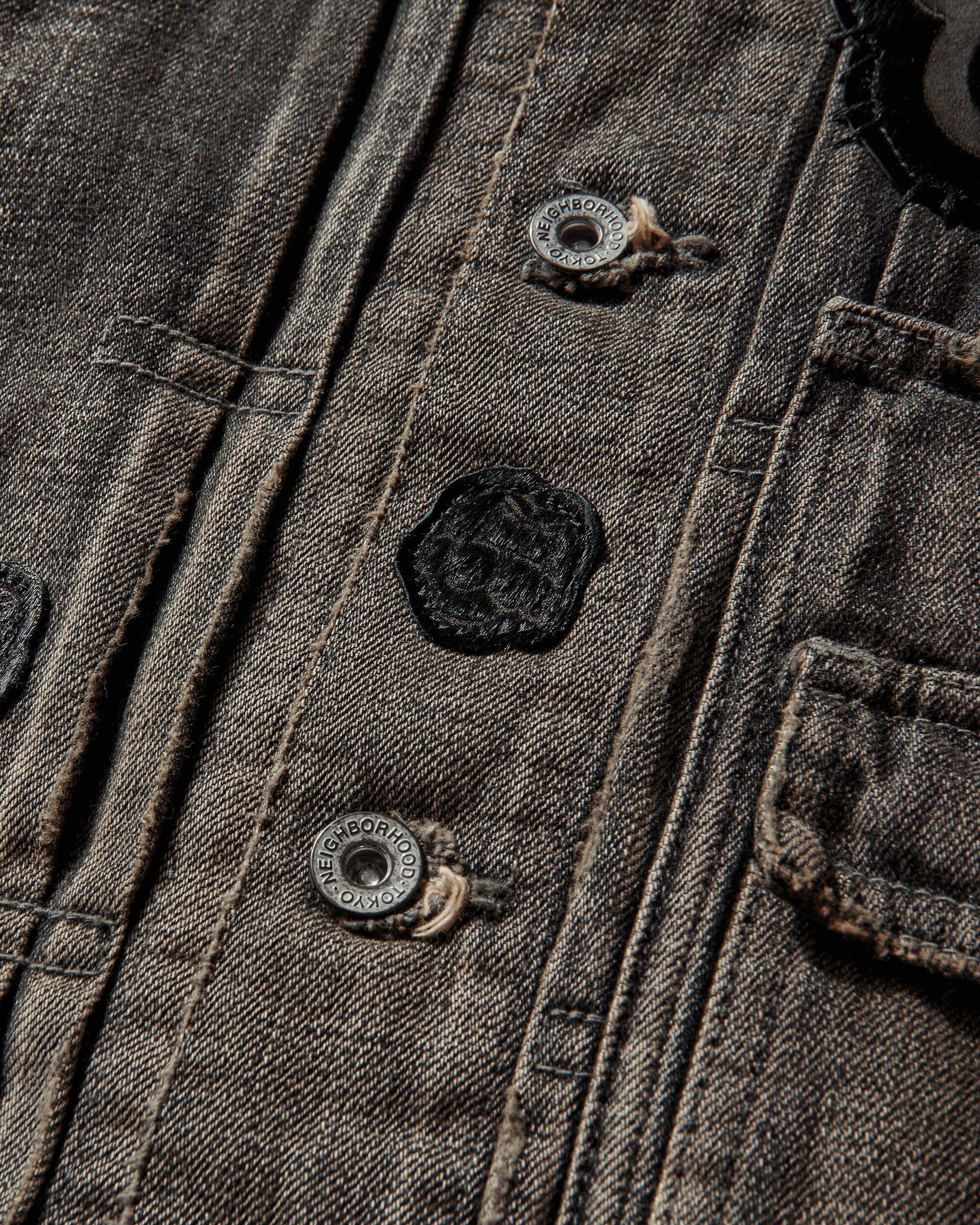 Men's CHITO Savage Denim Type-1 Jacket MOD Black - Image 3