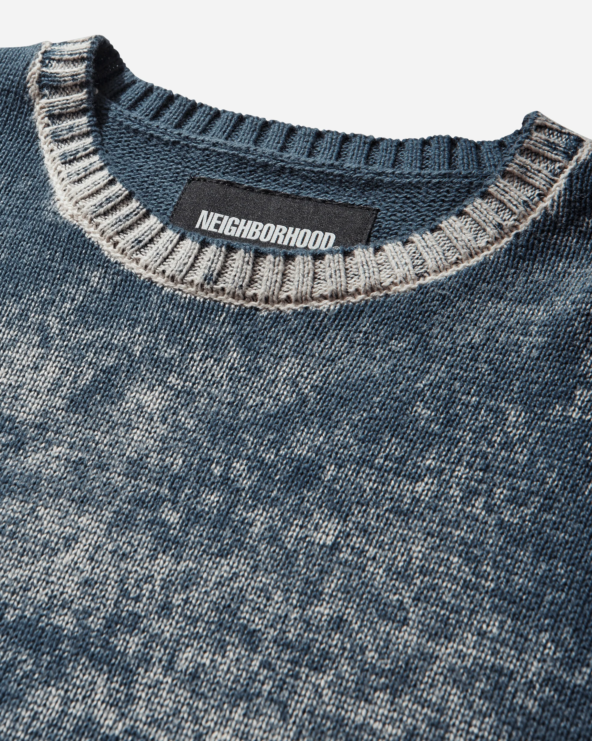 Men's Pigment Bleed Crewneck Sweater Navy - Image 4