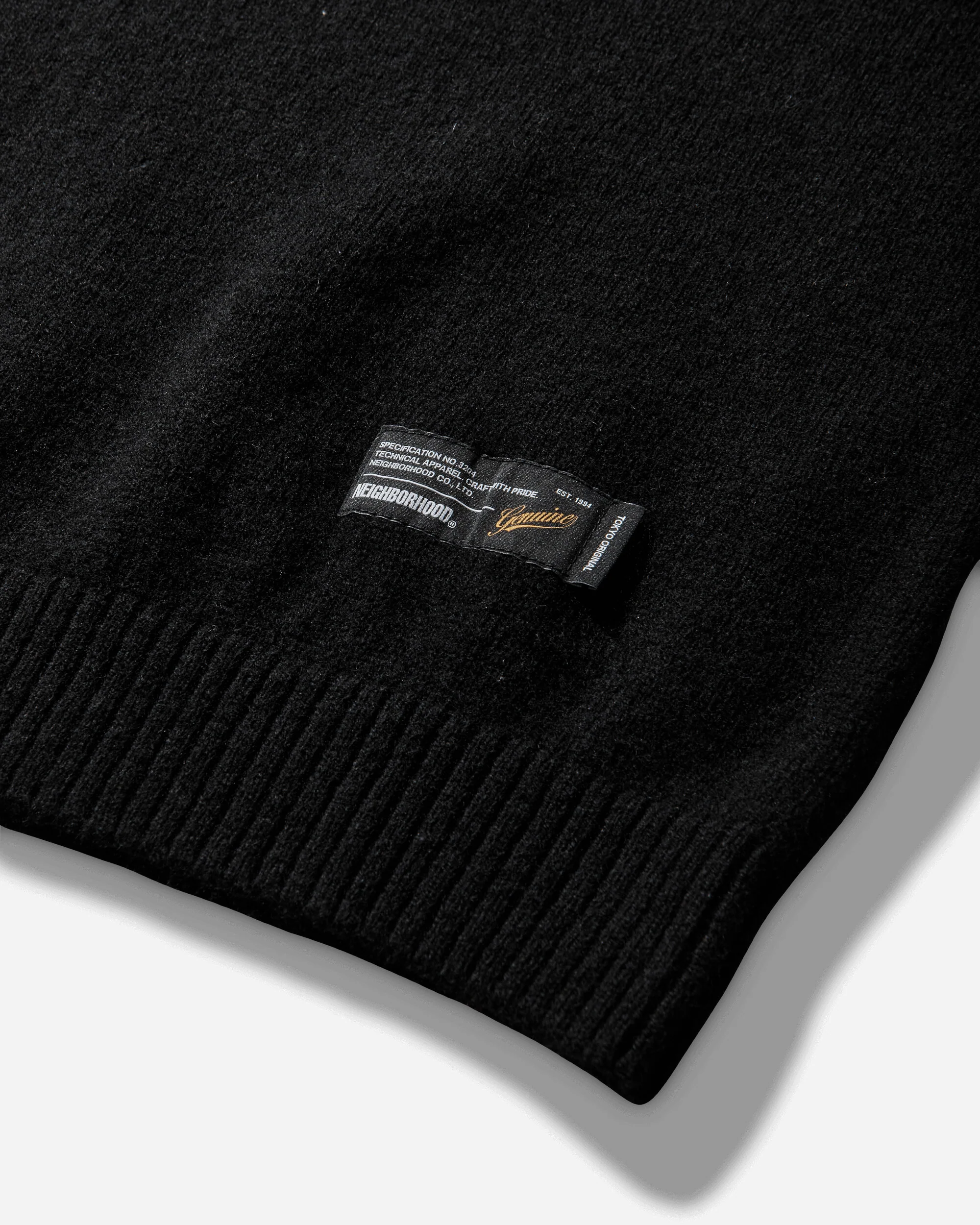 Men's Plain Crewneck Sweater Black - Image 4