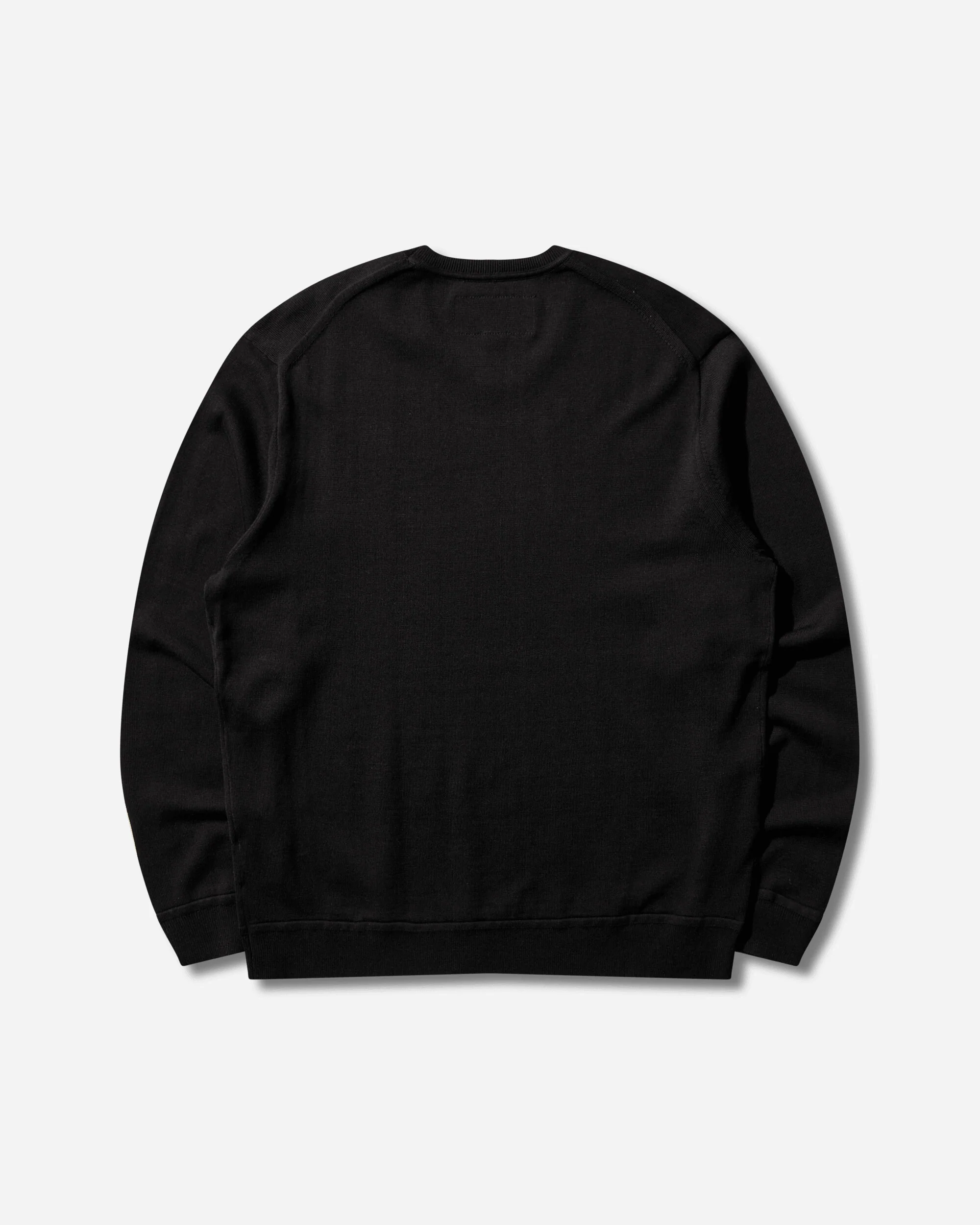 Men's Plain Crewneck Sweater Black - Image 2