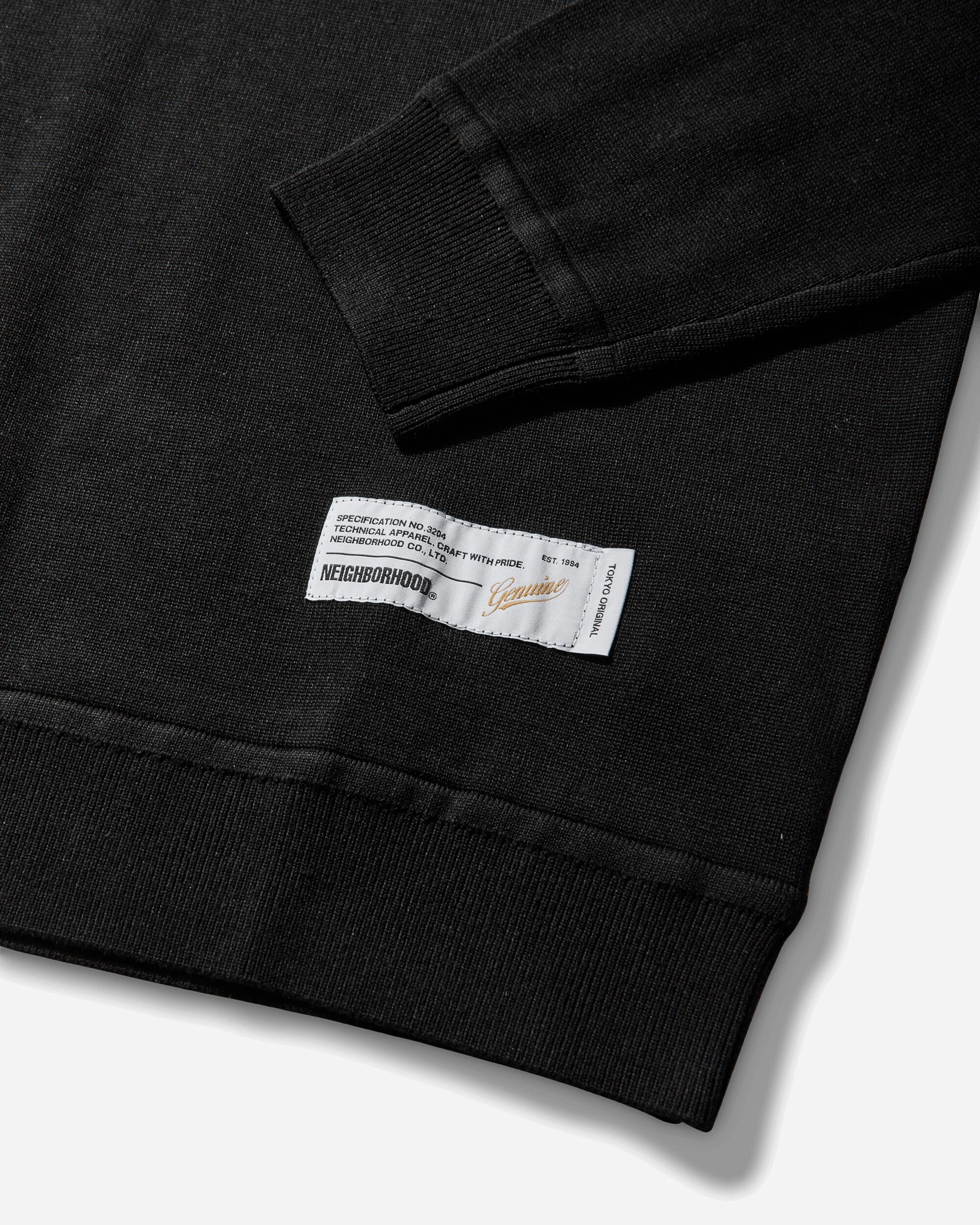 Men's Plain Crewneck Sweater Black - Image 4
