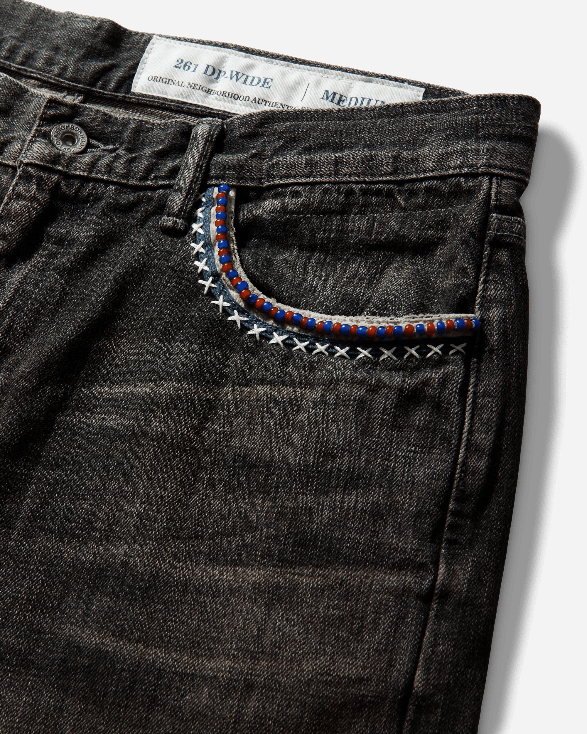 Men's Savage Denim DP Wide Pants Black - Image 4