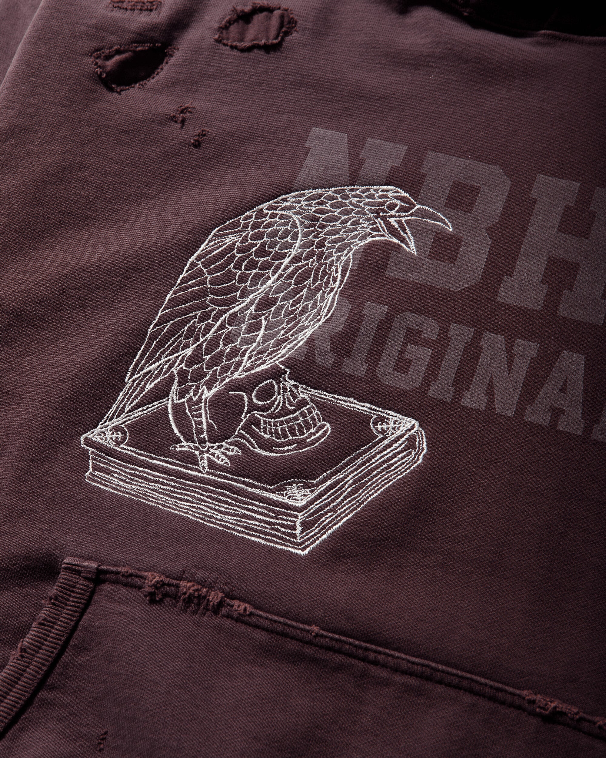 Men's Savage Sweat Hoodie Burgundy - Image 4