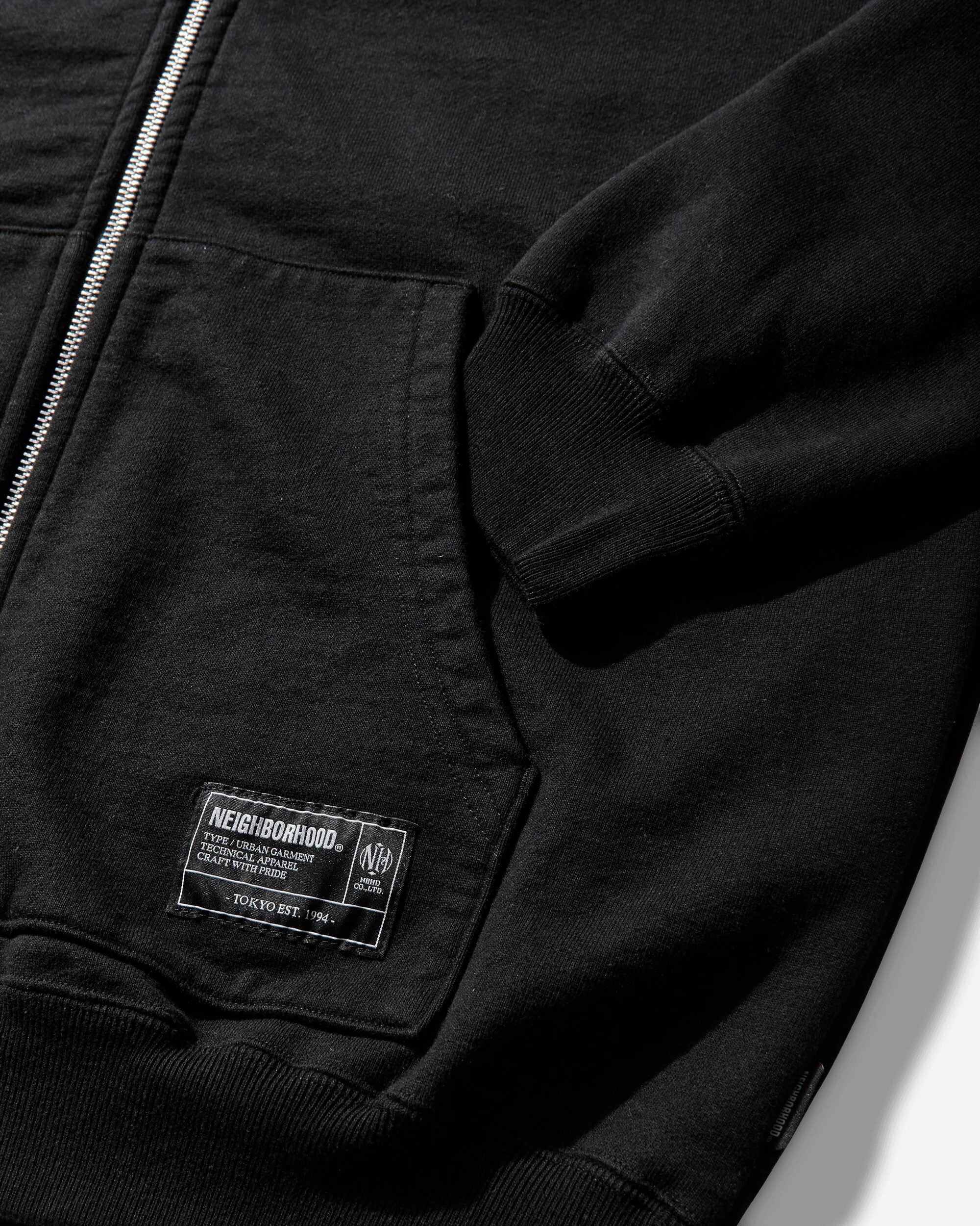 Men's Staple Sweat Zip Hoodie Black - Image 3