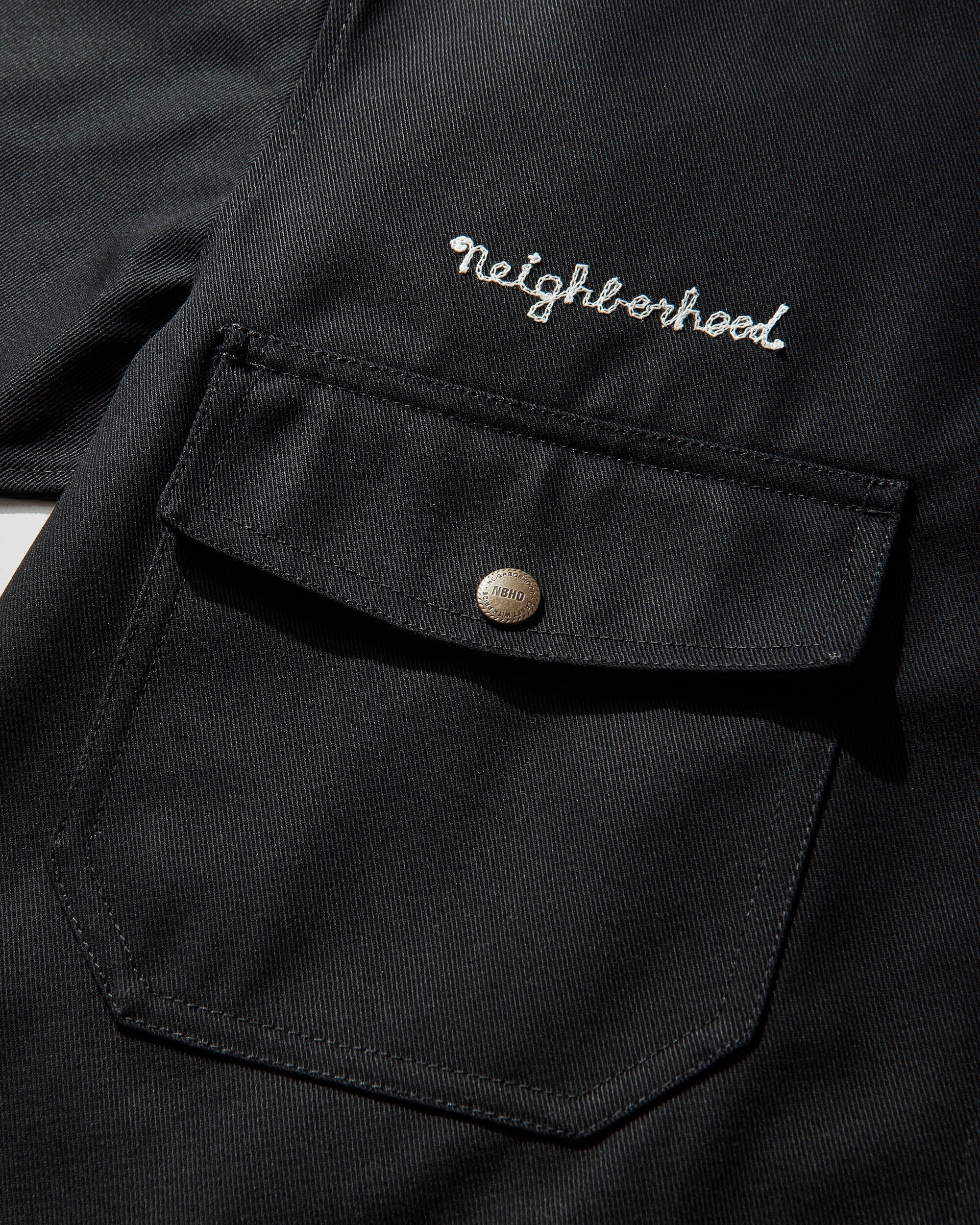 Men's Zip Work Jacket Black - Image 4
