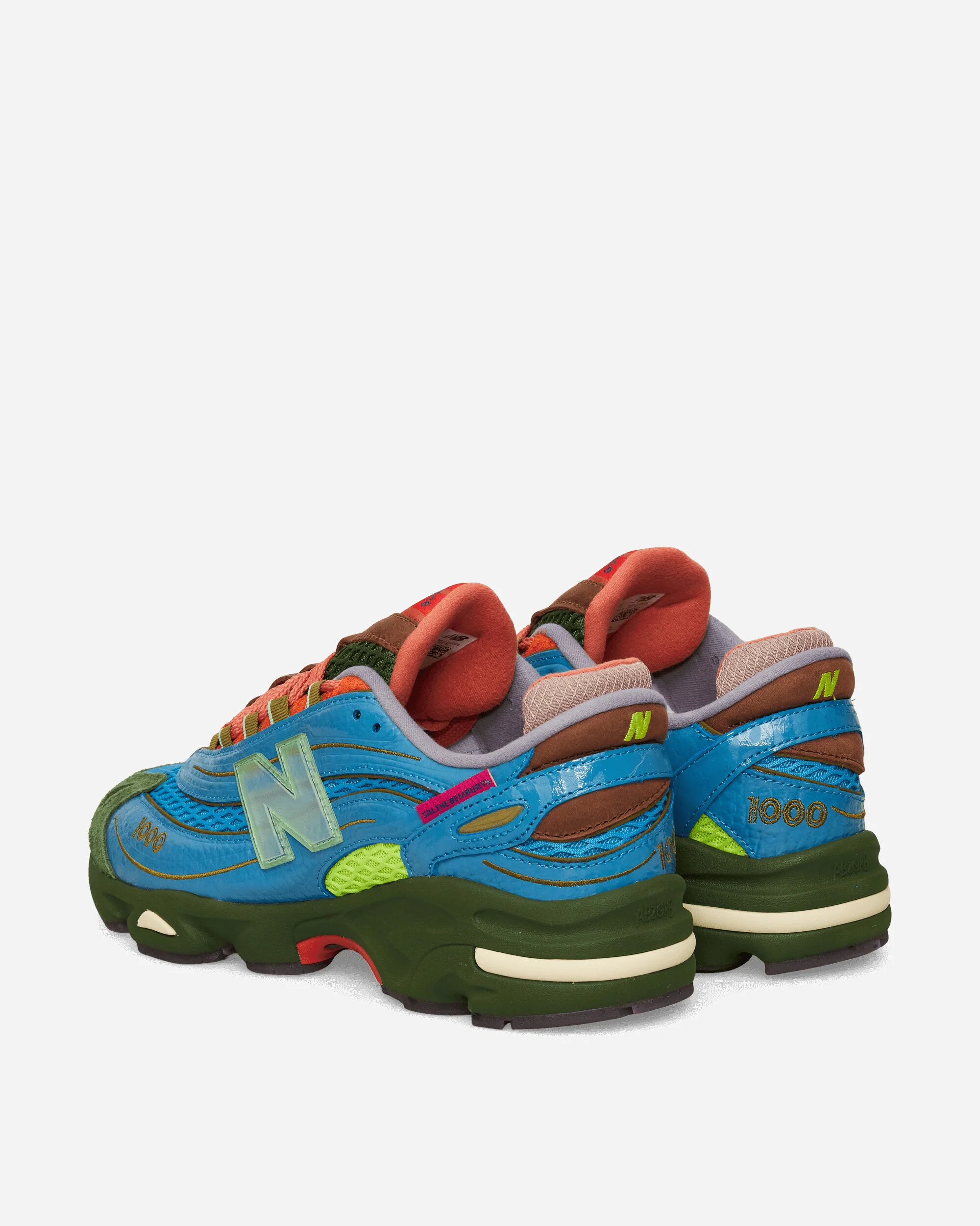 Salehe Bembury 1000 Sneakers Blue / Lime / Red - Image 4