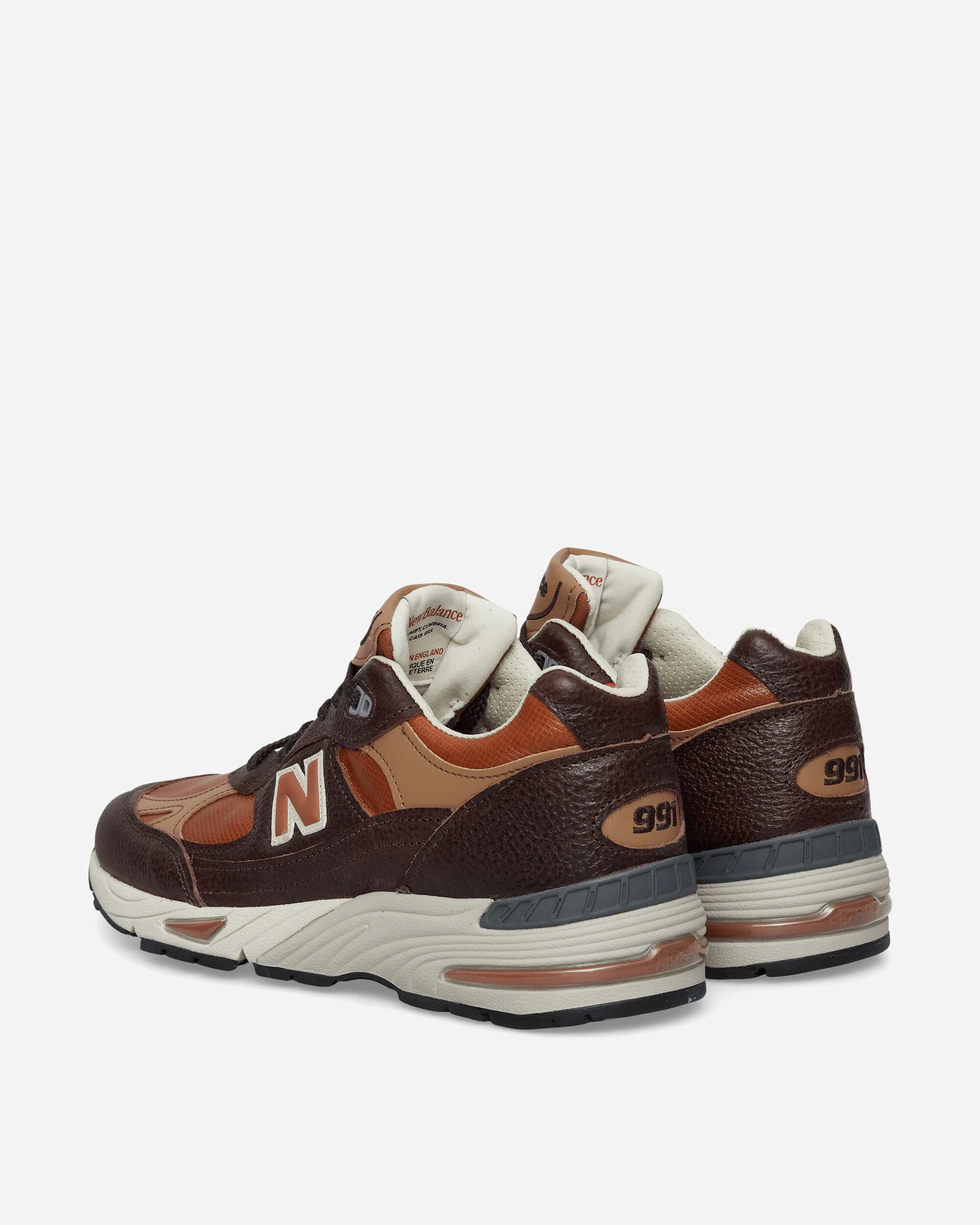 Made in UK 991v1 Sneakers Chocolate Plum / Caramel Cafe / Tan - Image 4