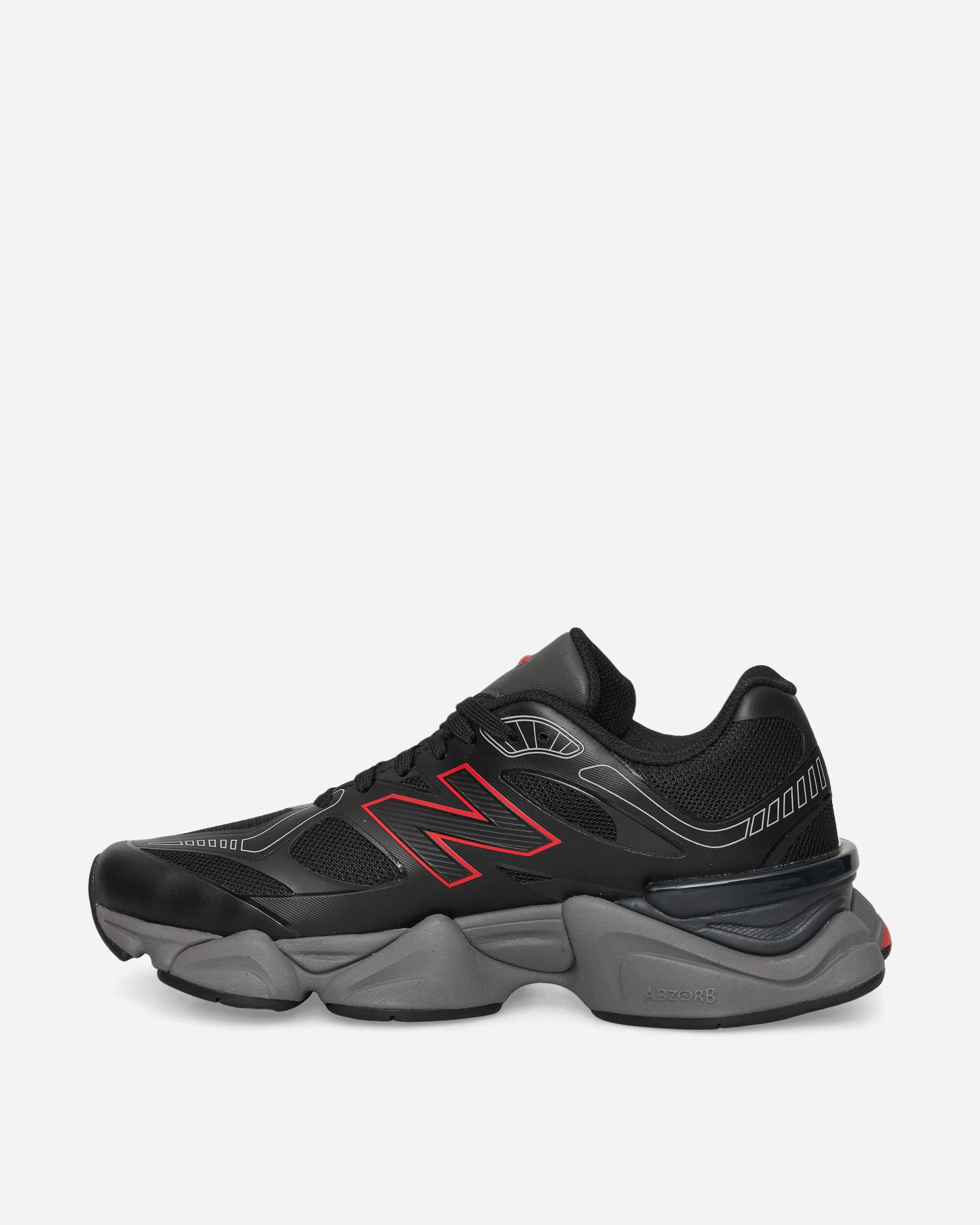 9060 Sneakers Black / Fire Cracker - Image 3
