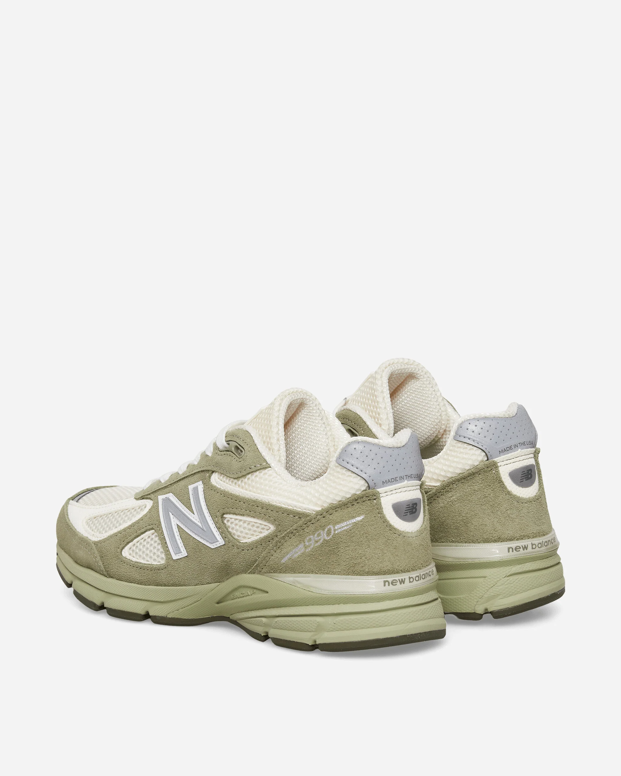 Made in USA 990v4 Sneakers Olive Leaf / Permafrost / Light Olive - Image 4
