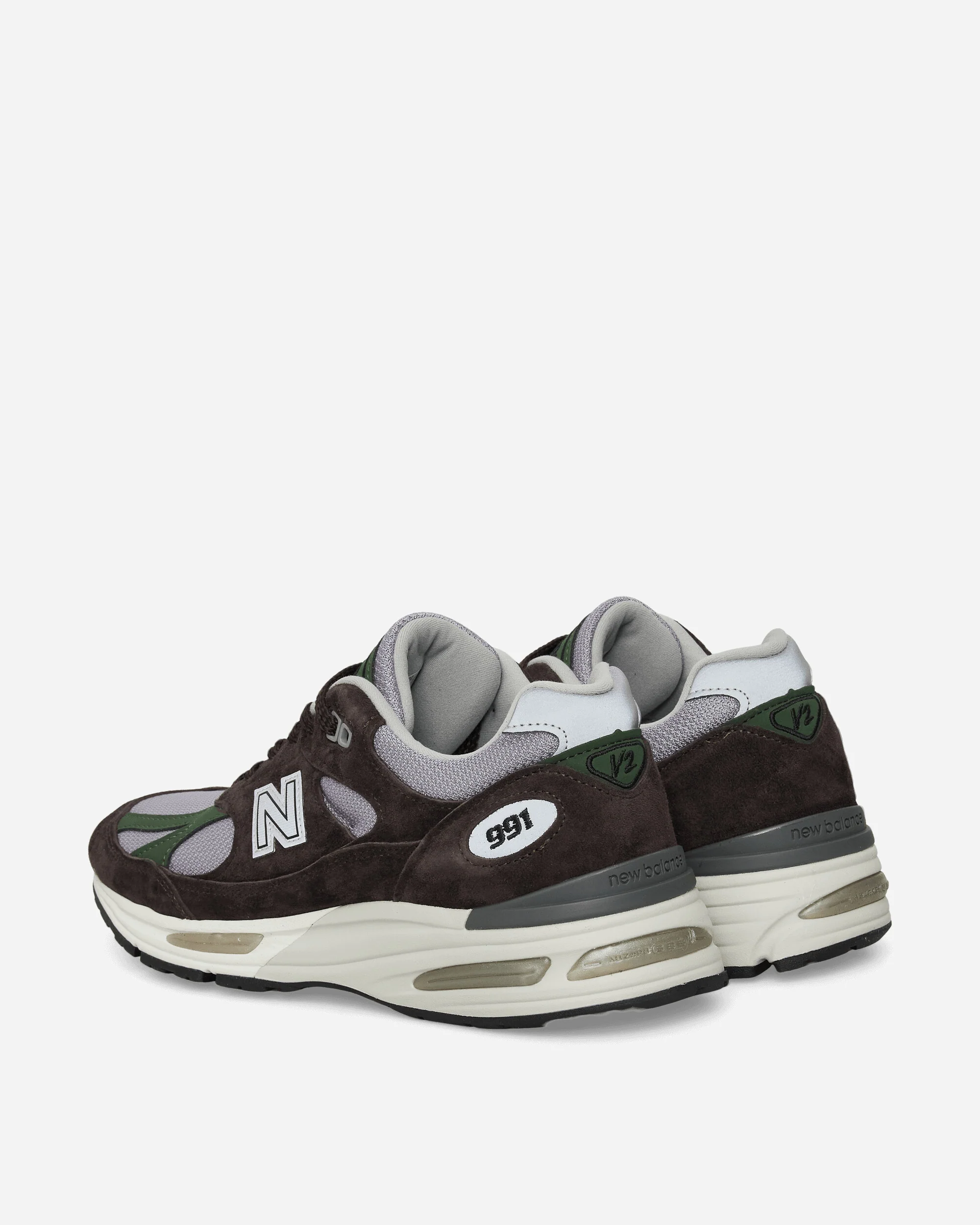 MADE in UK 991v2 Sneakers Licorice / Lavender Grey / Douglas Fir - Image 4