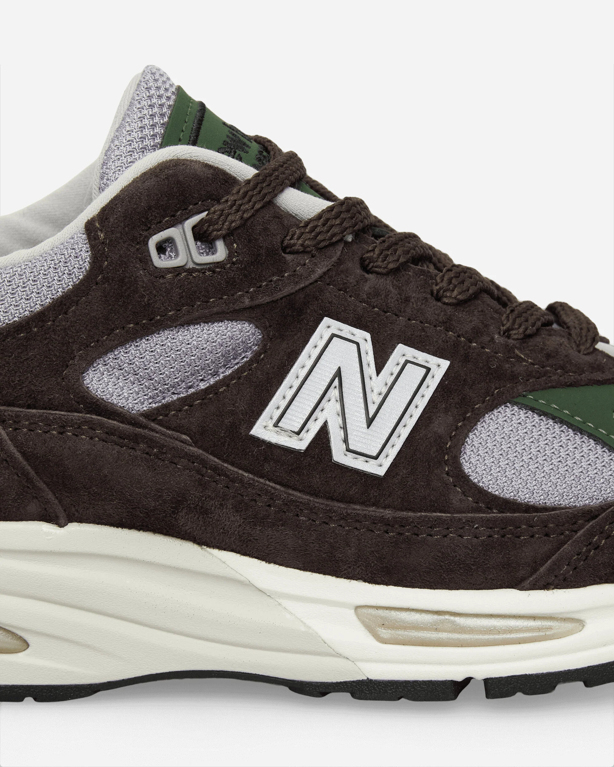 MADE in UK 991v2 Sneakers Licorice / Lavender Grey / Douglas Fir - Image 6