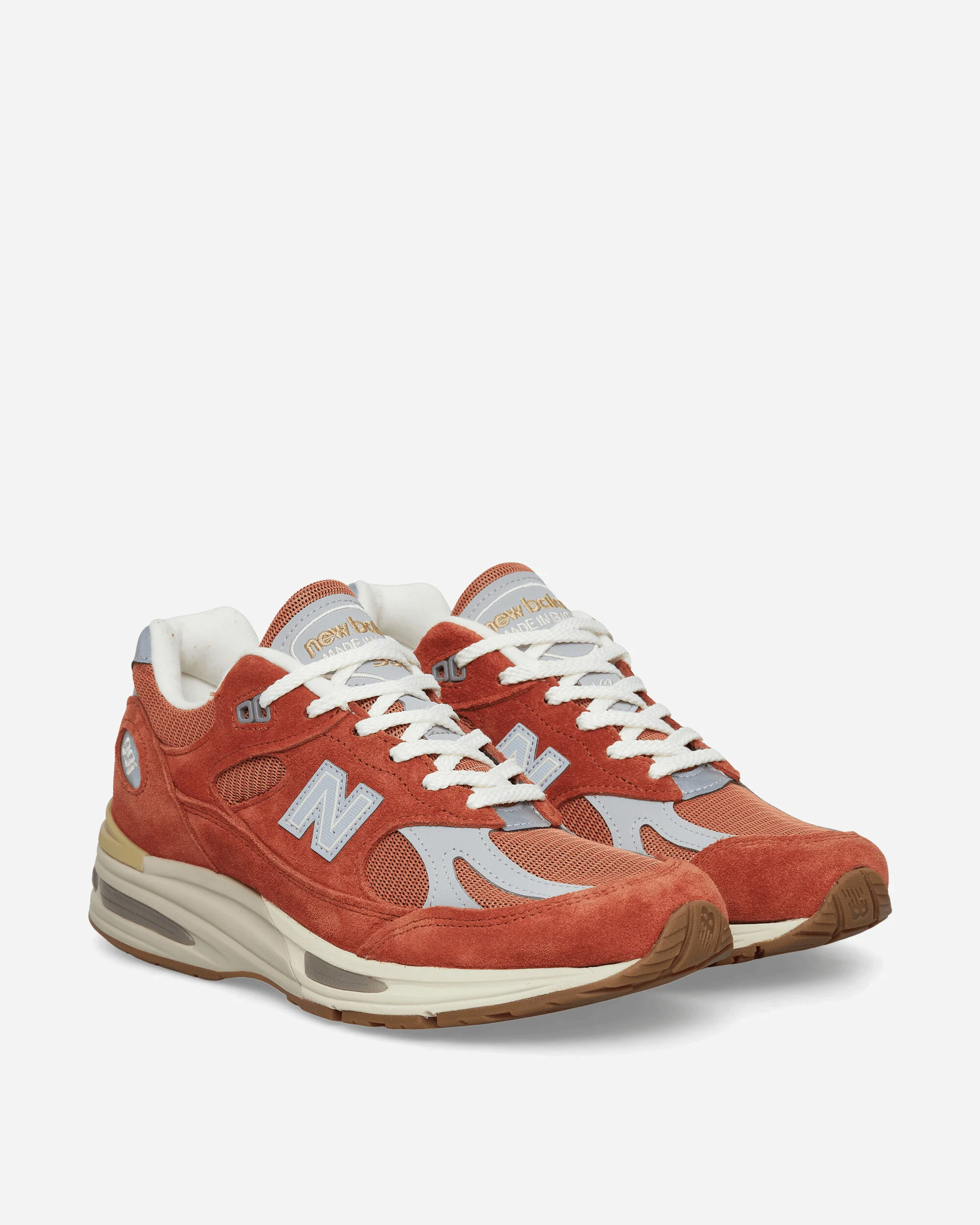 Made in UK 991v2 Vintage Sports Sneakers Potters Clay / Raw Sienna / Harbor Mist - Image 2
