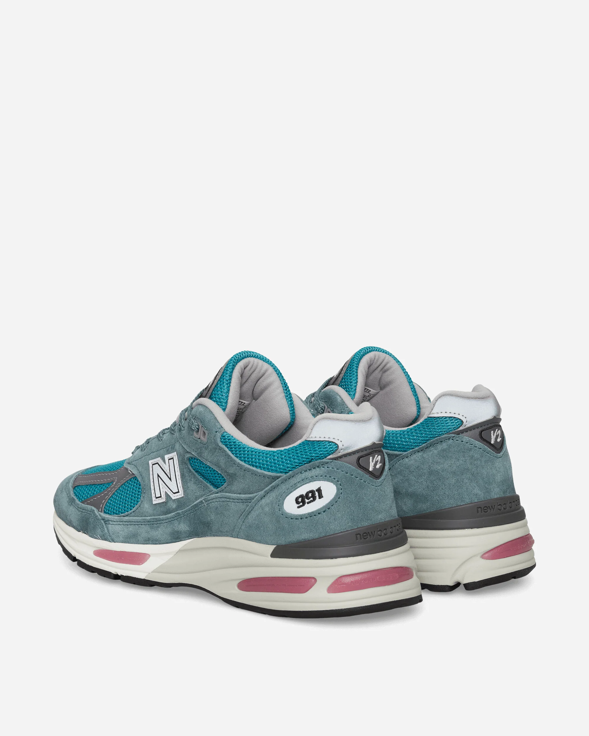 Made in UK 991v2 Sneakers Porcelain Green / Trooper / Silver - Image 4