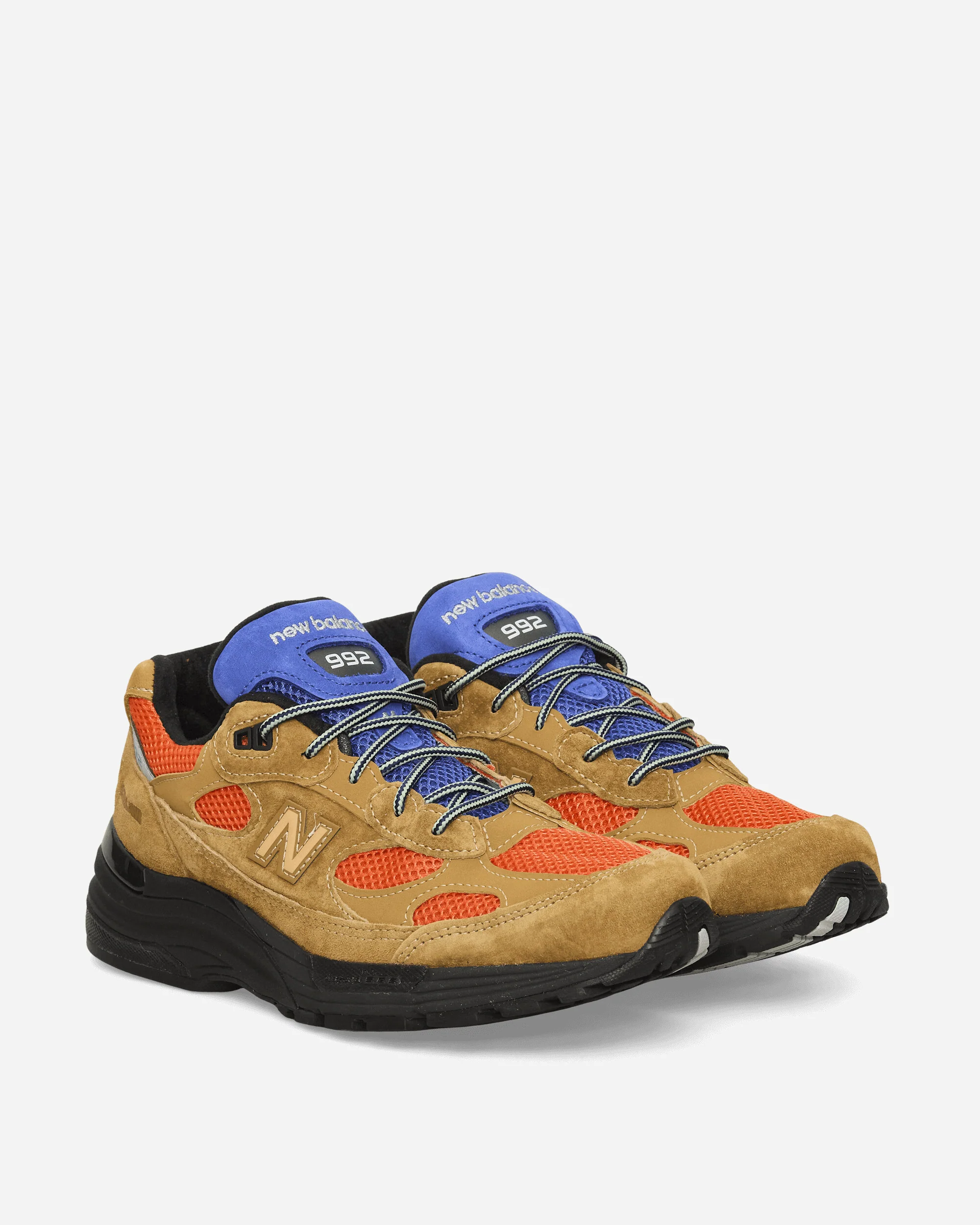 Action Bronson Made in USA 992 Sneakers Tan / Blue / Orange - Image 2