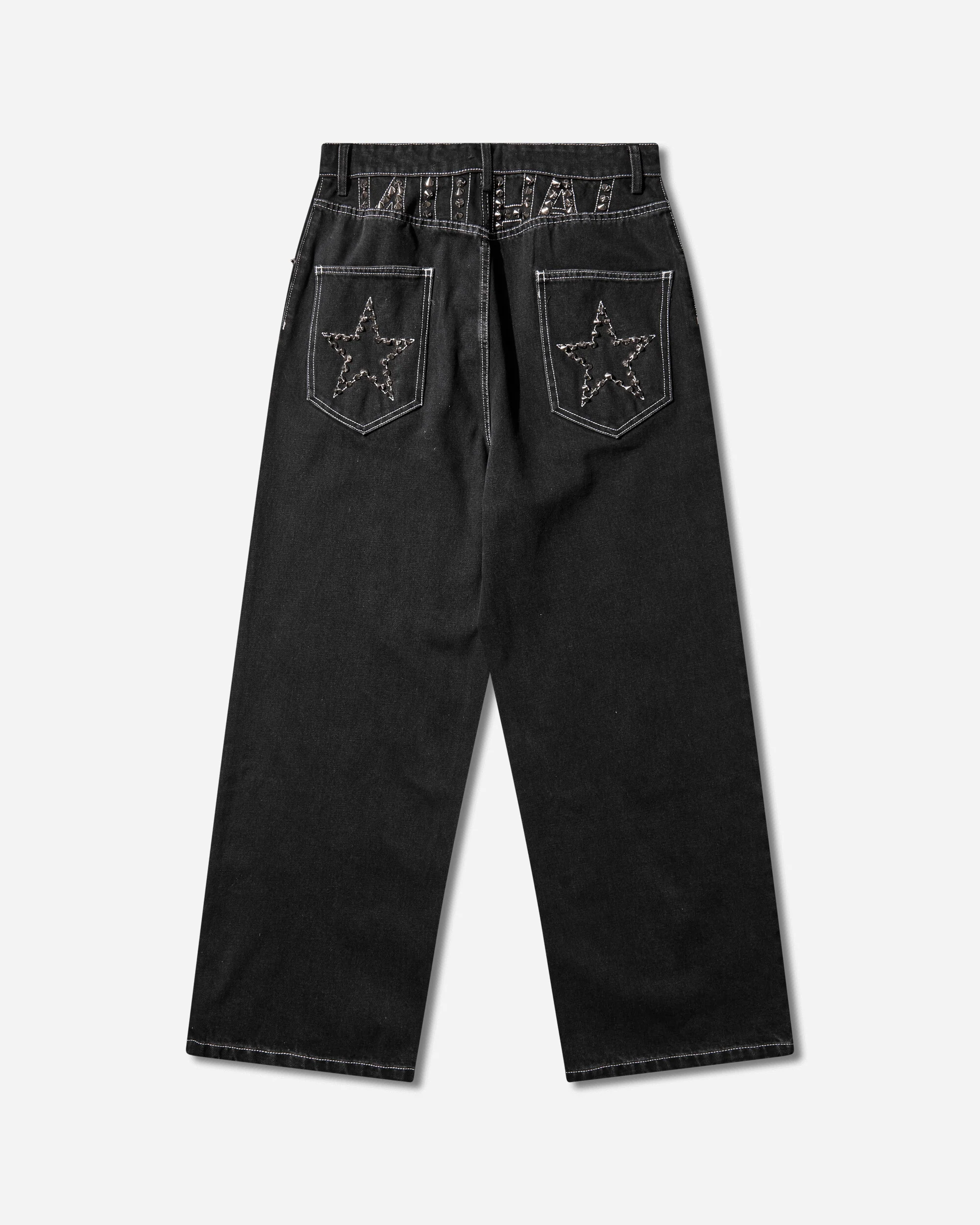 Women's Studs Baggy Jeans Grey Wash - Image 2