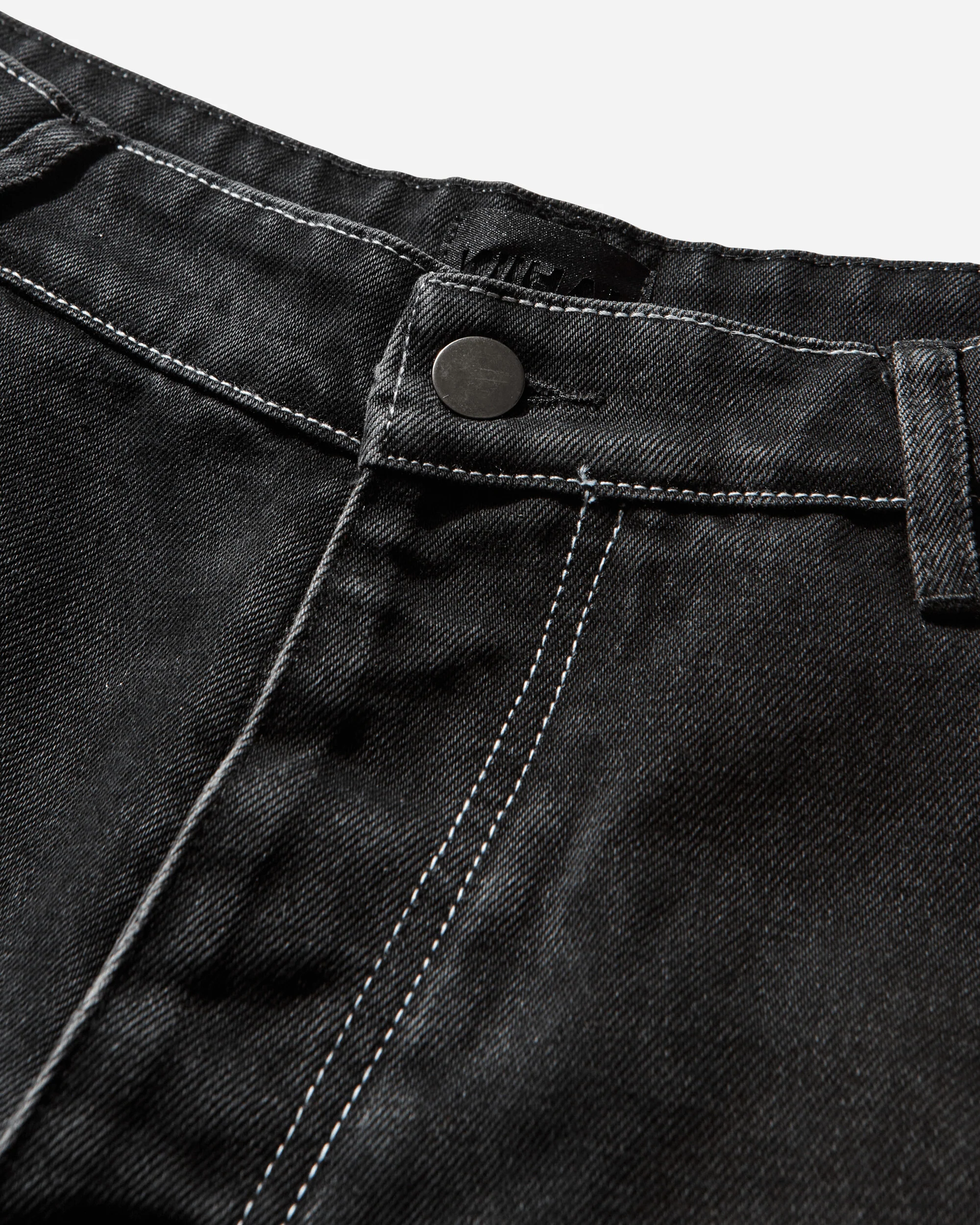 Women's Studs Baggy Jeans Grey Wash - Image 4