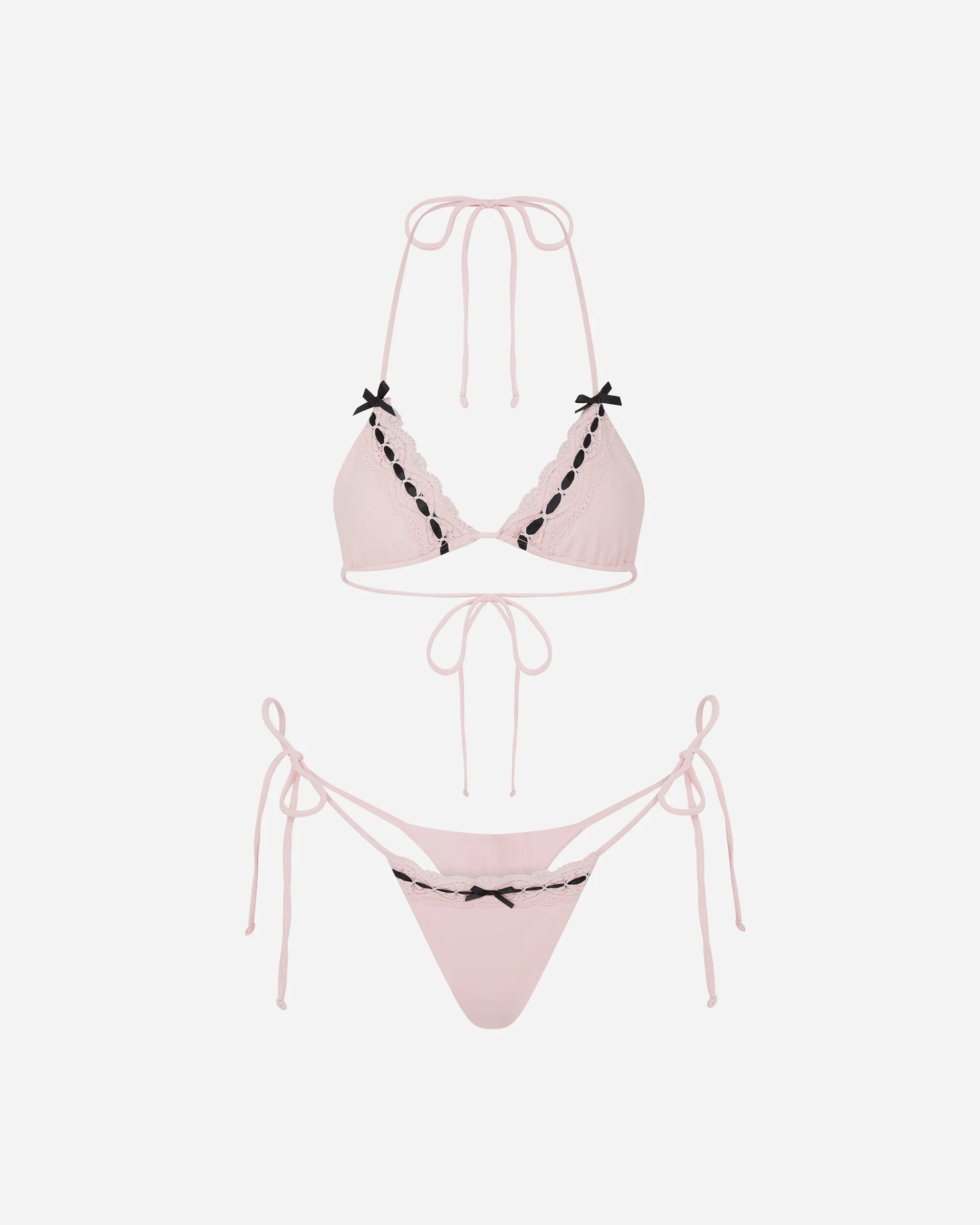 Lingerie Bikini Baby Pink / Black - Image 4