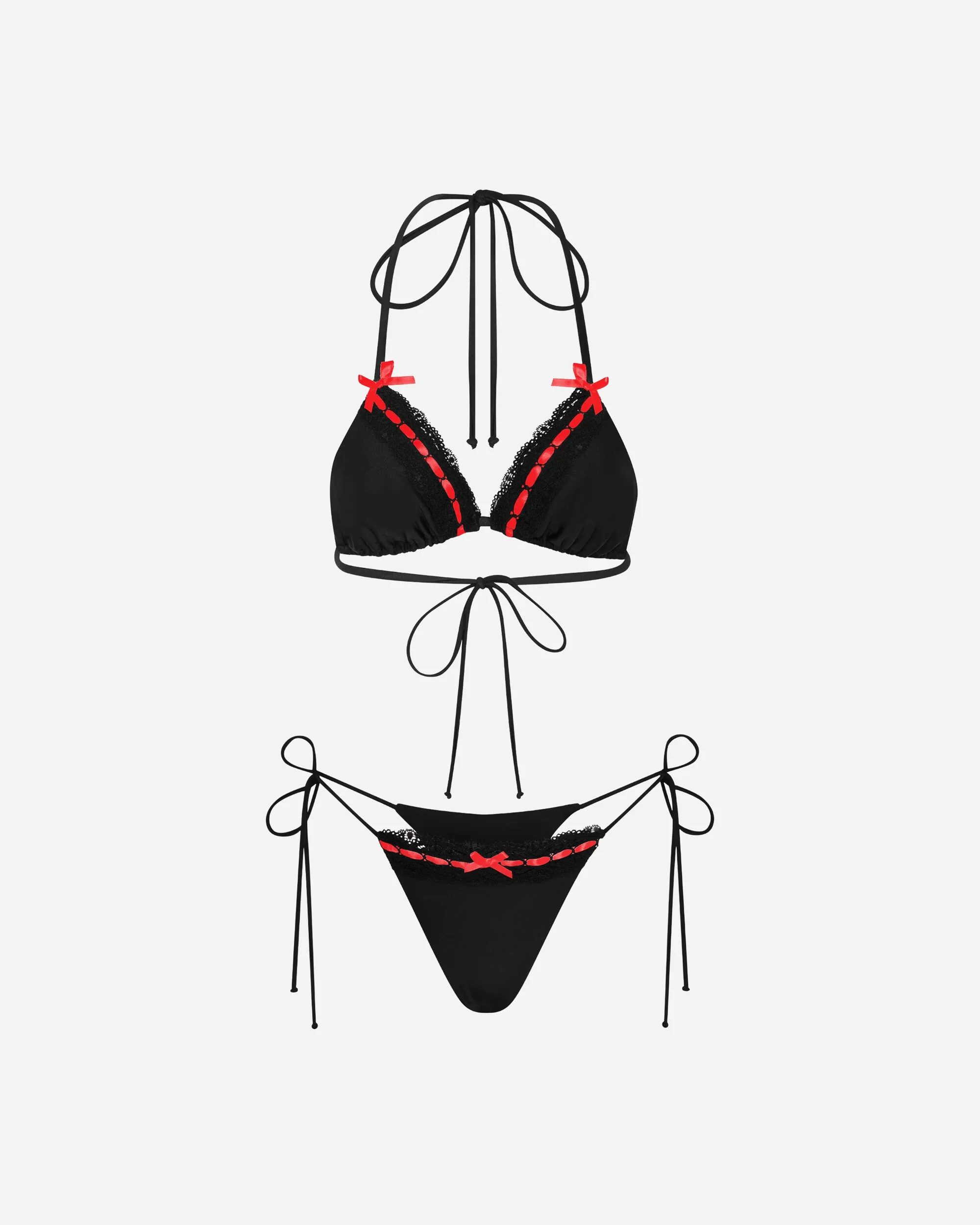 Lingerie Bikini Black / Red - Image 4