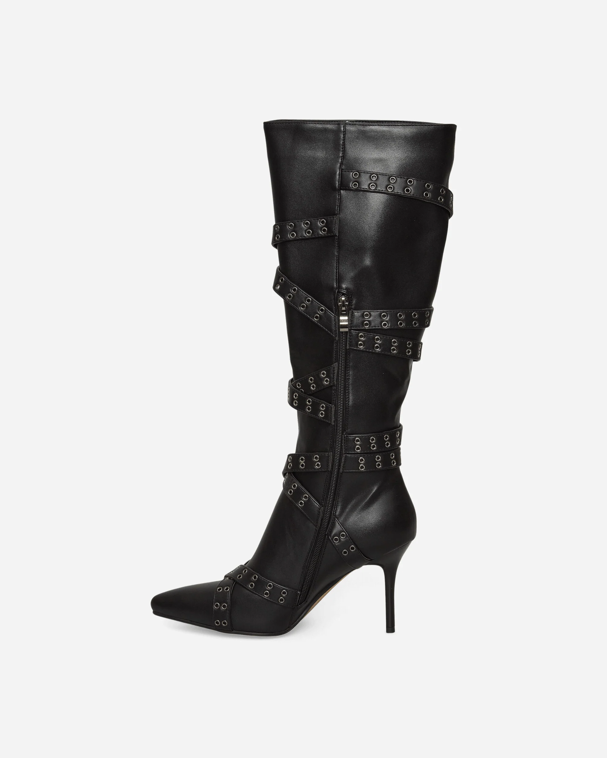 Women's Strappy Boots Black - Image 3