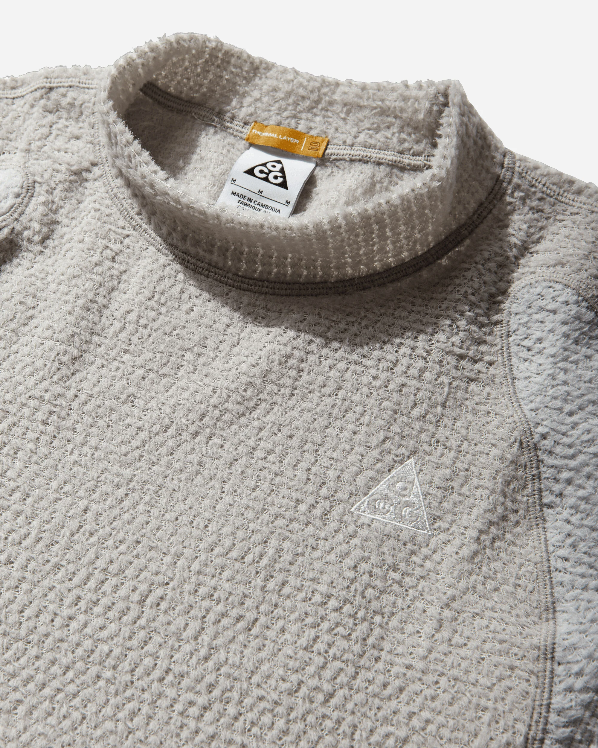 Men's ACG 'Wolf Tree' Fleece Crewneck Sweatshirt College Grey / Summit White - Image 4