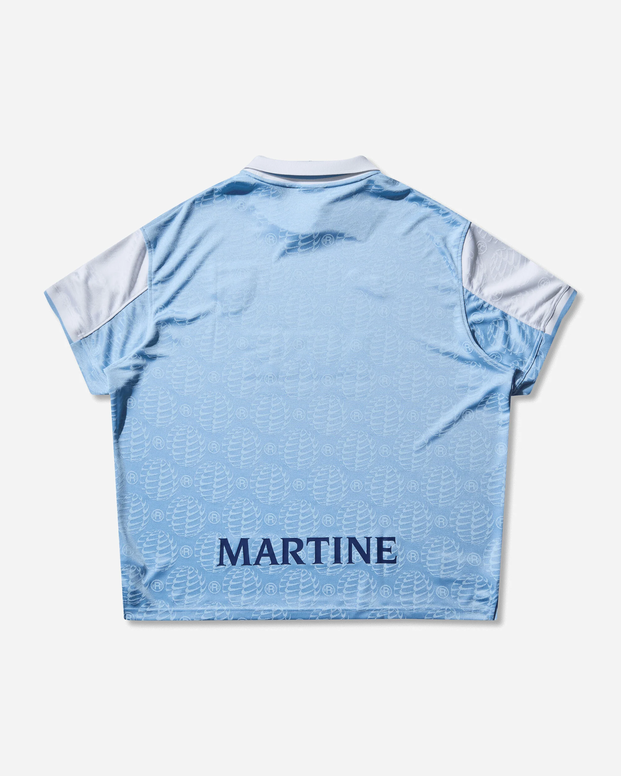 Men's Martine Rose Football Jersey Psychic Blue - Image 2
