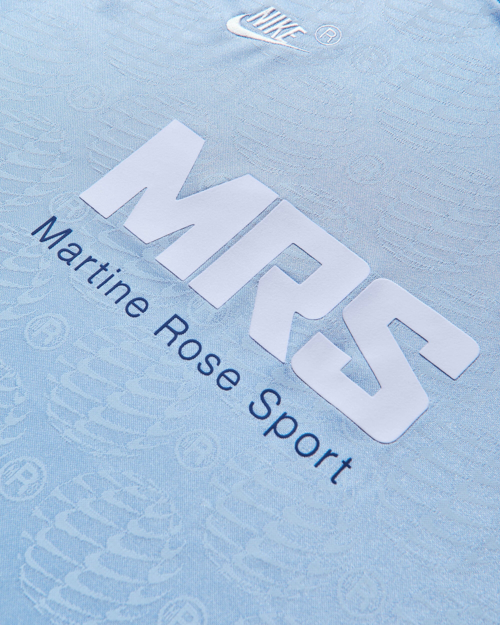 Men's Martine Rose Football Jersey Psychic Blue - Image 3