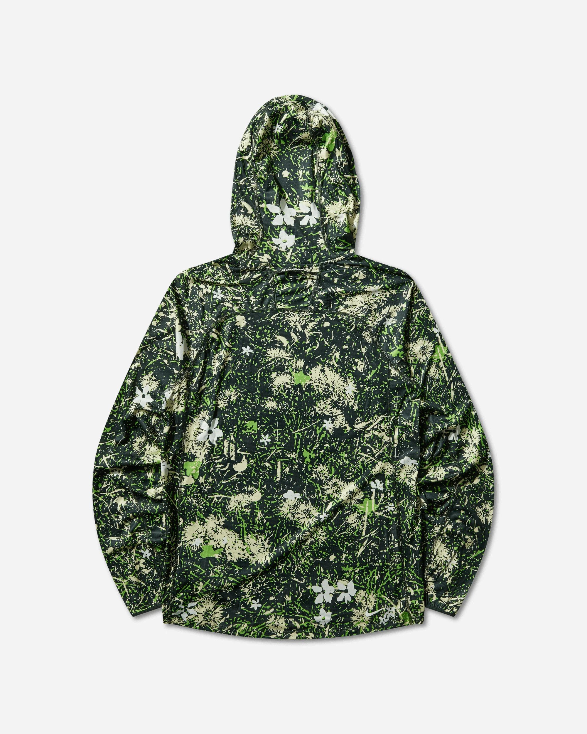 Men's ACG "Solar Chase" Dri-FIT UV Protection Hooded Trail Running Top Mean Green - Image 2