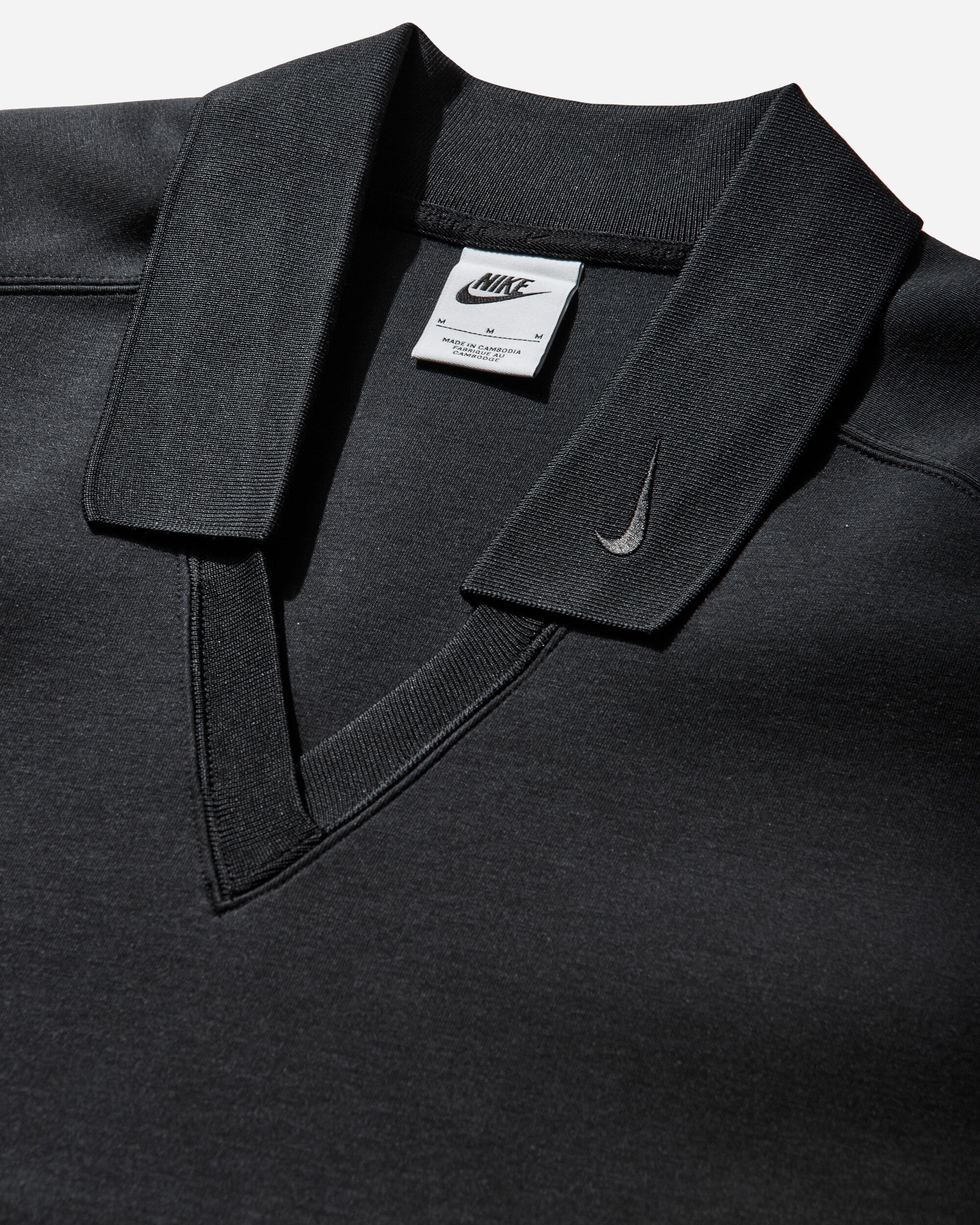 Women's Shortsleeve Fleece Top Black - Image 3