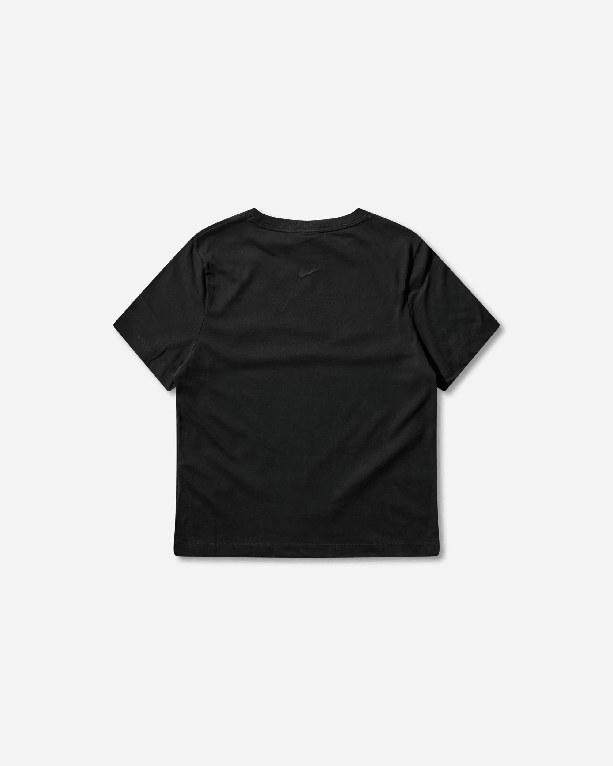 Women's Slim Shortsleeve Burnout Logo Top Black - Image 2