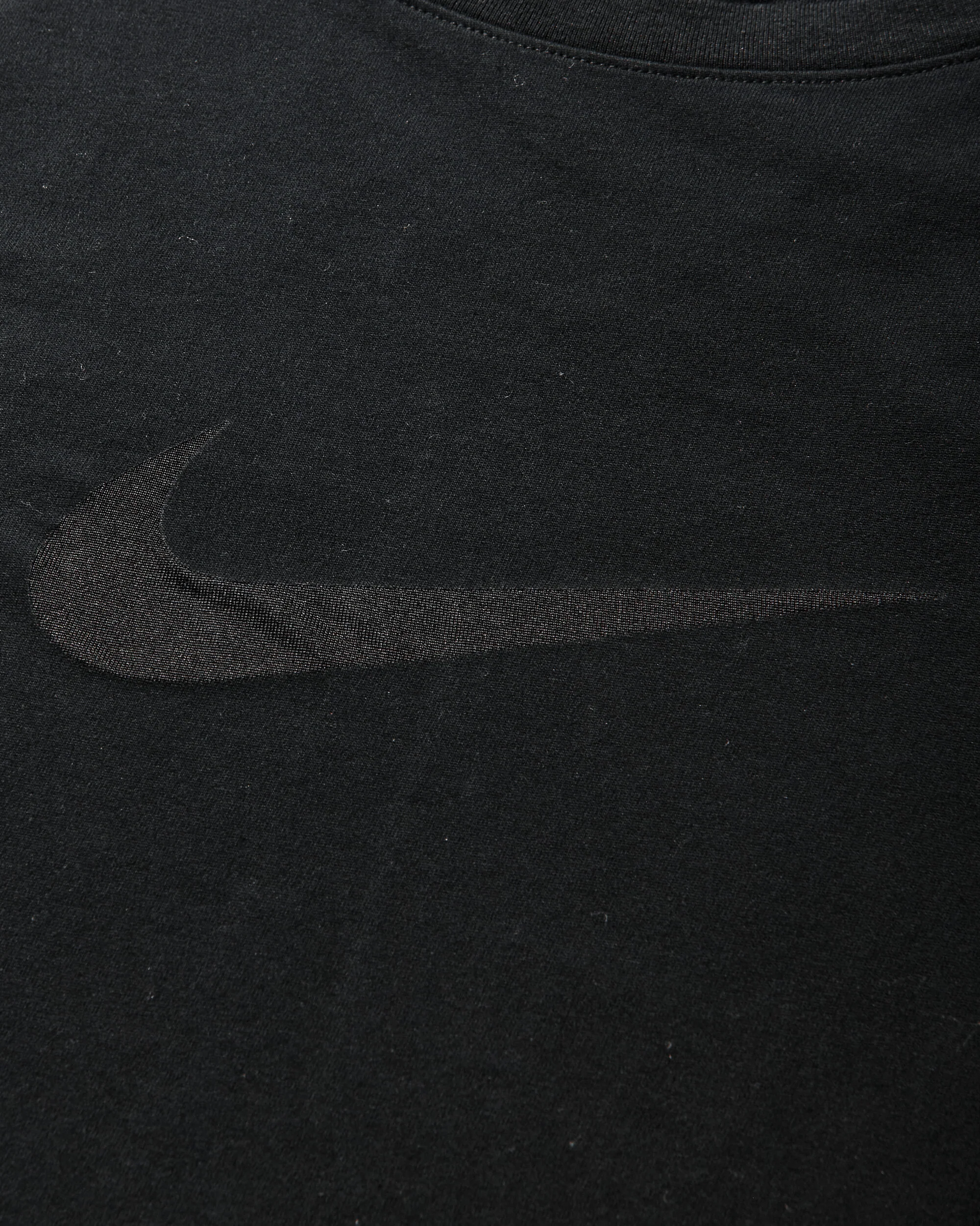 Women's Slim Shortsleeve Burnout Logo Top Black - Image 3