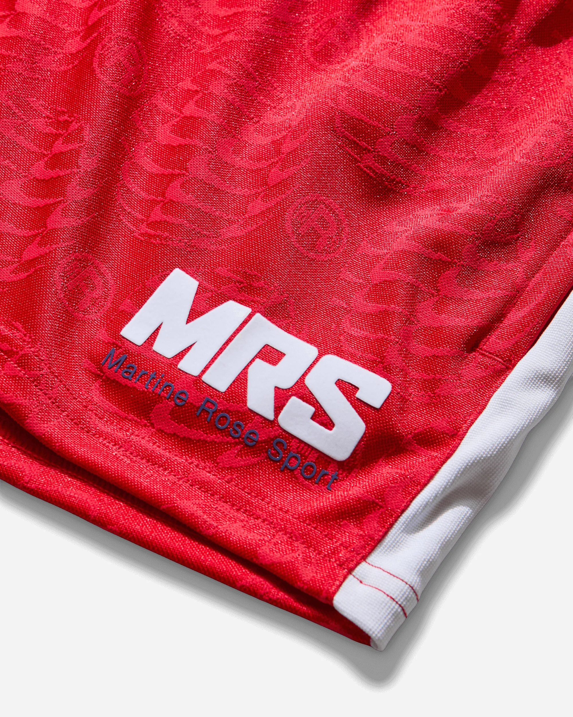 Men's Martine Rose Football Shorts University Red - Image 3
