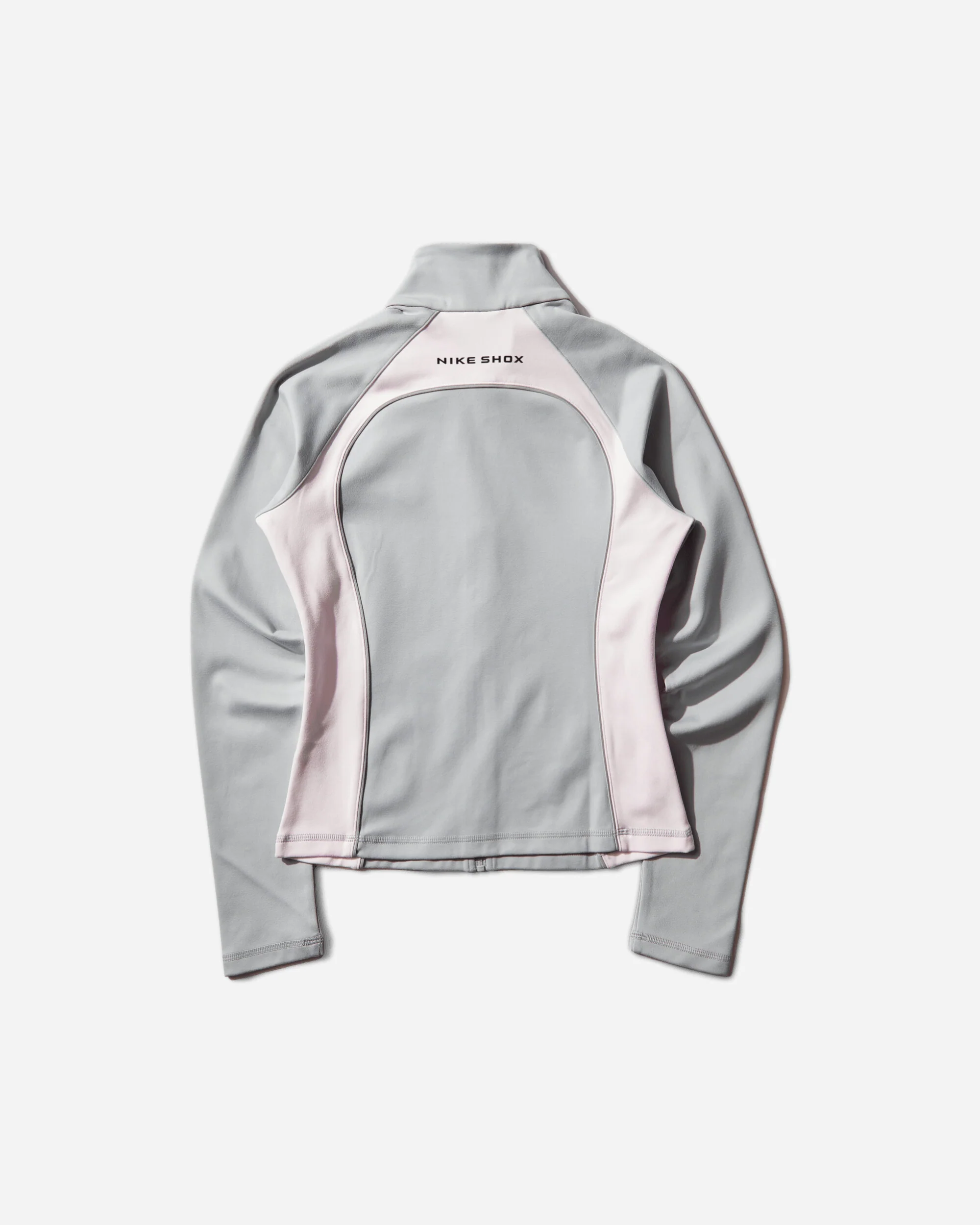 Women's Shox Full-Zip Longsleeve Top Wolf Grey / Pearl Pink - Image 2