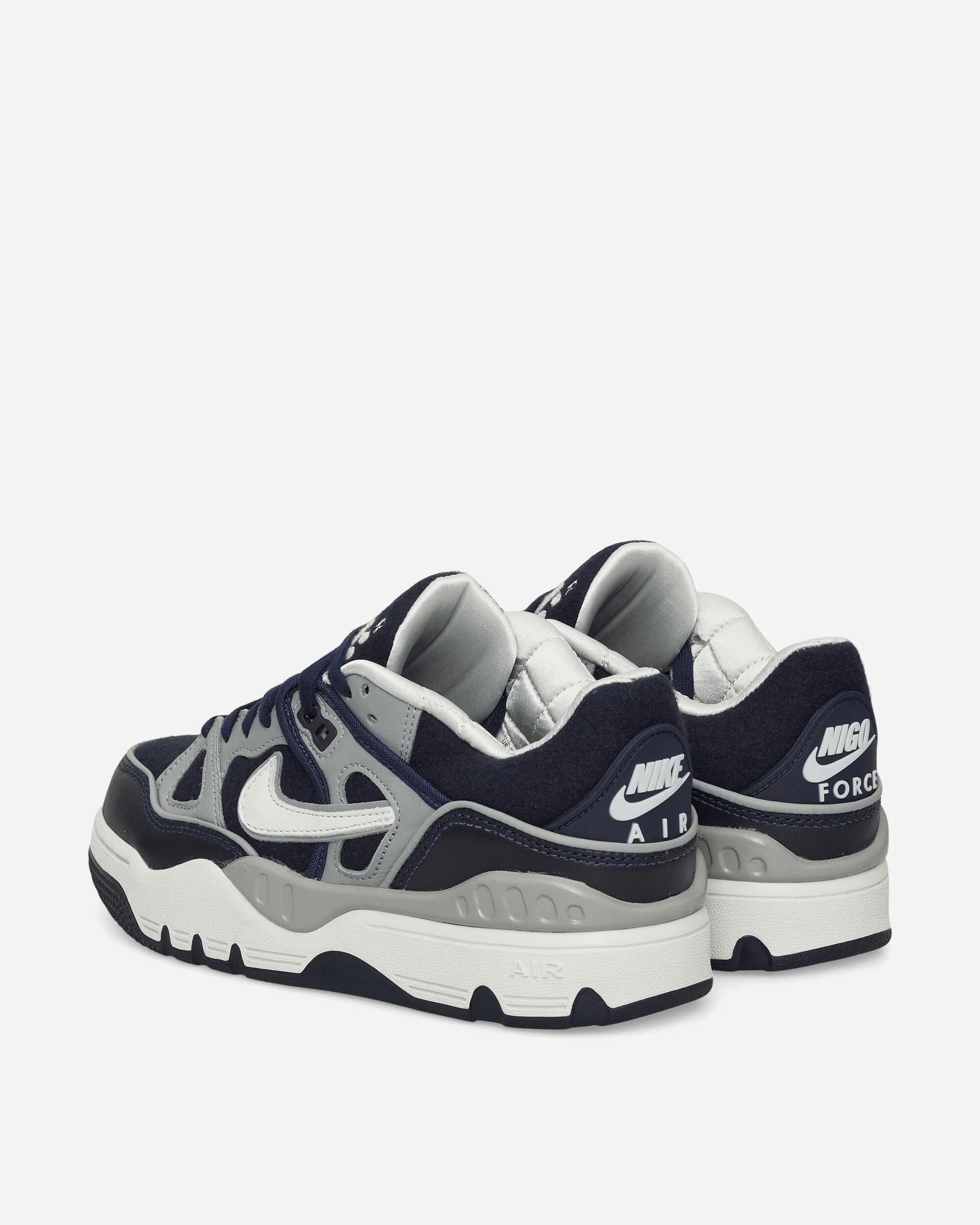 NIGO Air Force 3 Low Sneakers Midnight Navy / Shadow Grey - Image 4