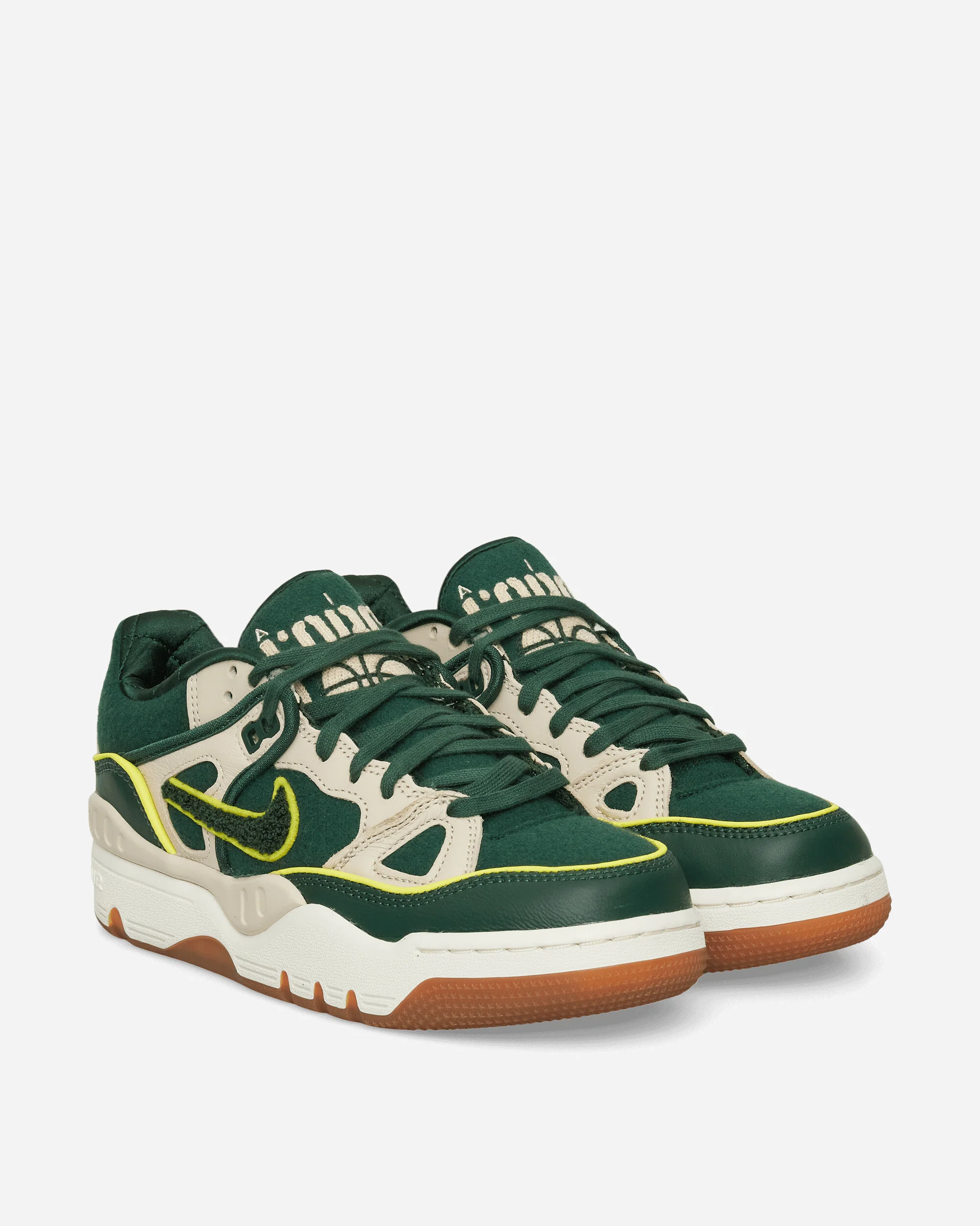 NIGO Air Force 3 Low Sneakers Forest Green / Oatmeal - Image 2