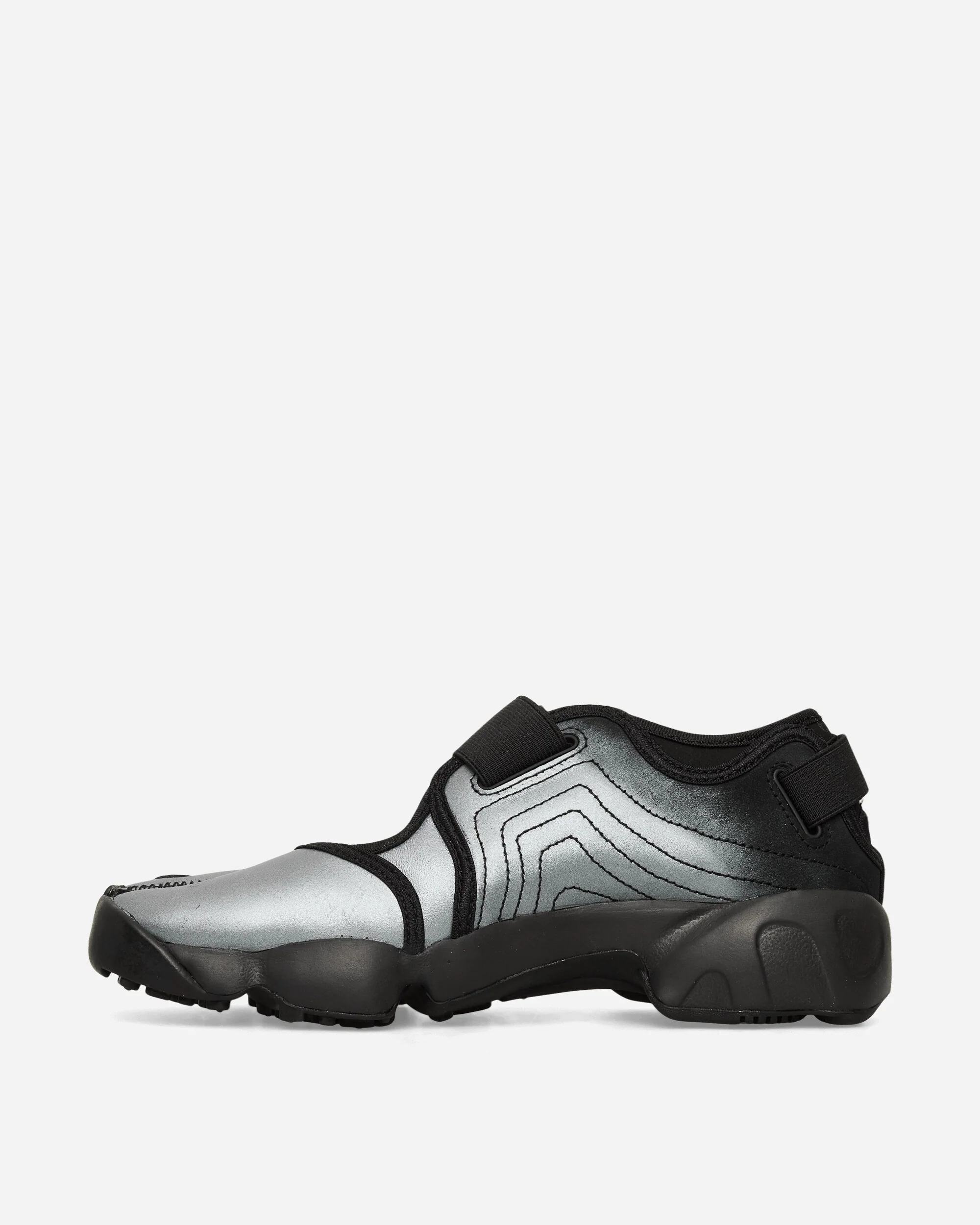 Women's Air Rift Leather Sandals Metallic Silver / Black - Image 3