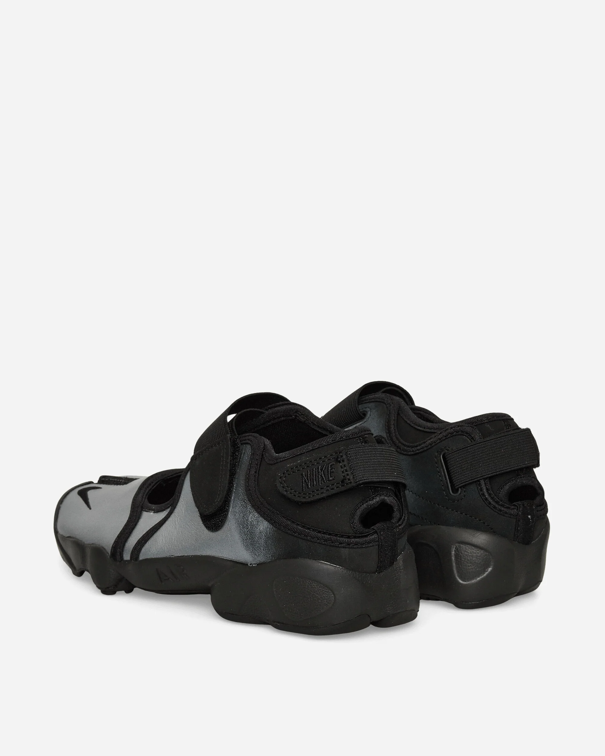 Women's Air Rift Leather Sandals Metallic Silver / Black - Image 4
