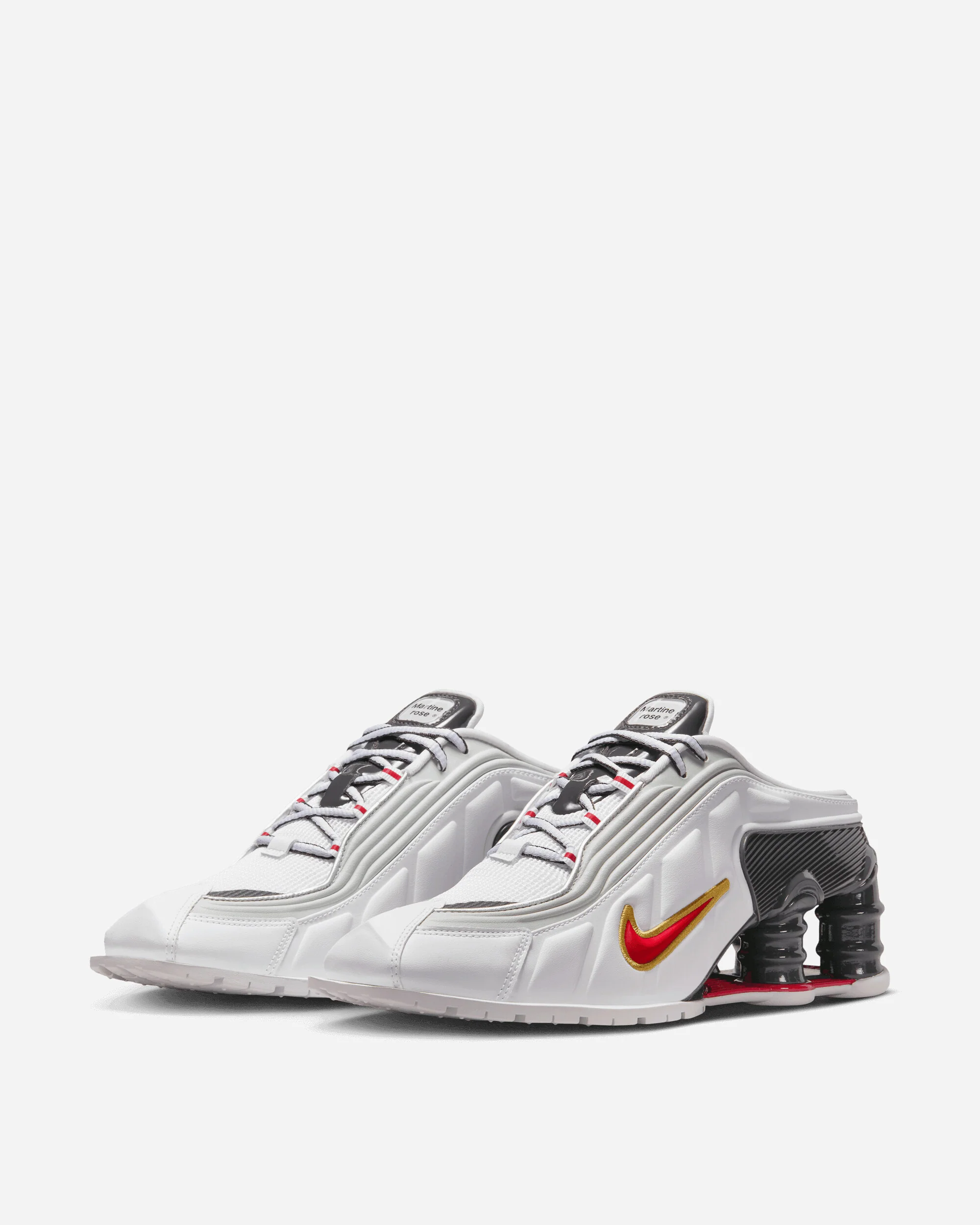 Women's Martine Rose Shox MR4 Sneakers White / Varsity Red - Image 2