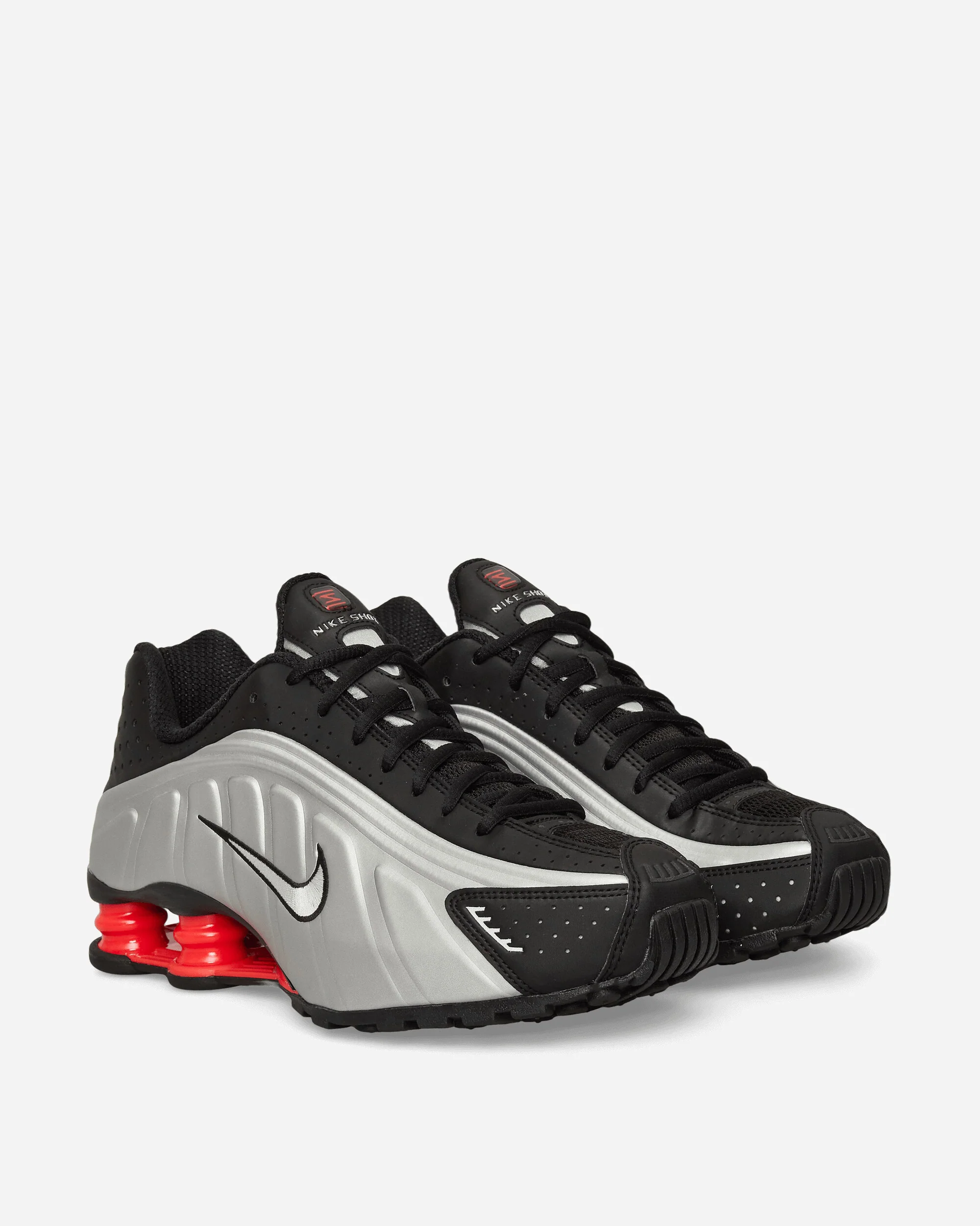Women's Shox R4 Sneakers Metallic Silver / Black / Light Crimson - Image 2