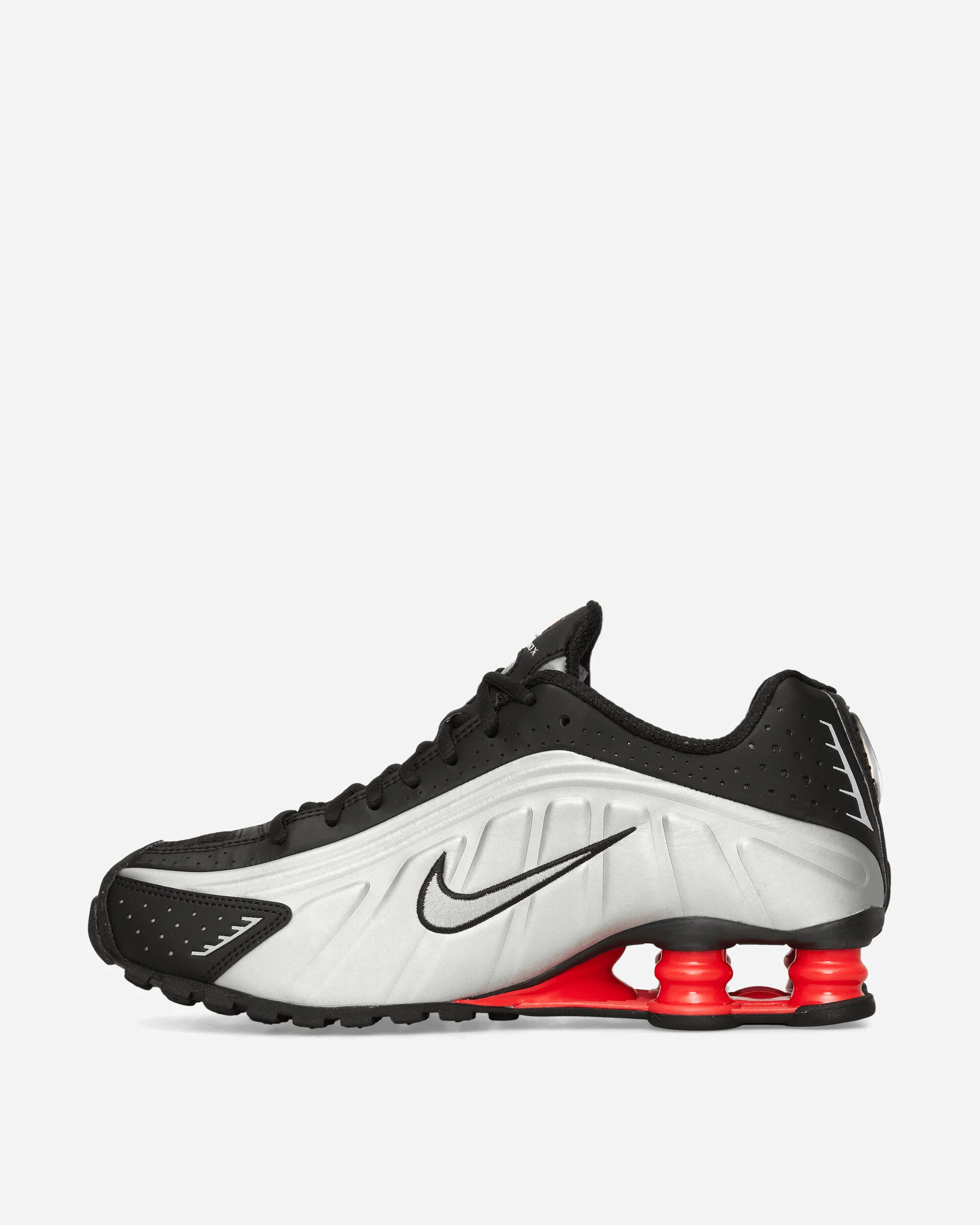 Women's Shox R4 Sneakers Metallic Silver / Black / Light Crimson - Image 3