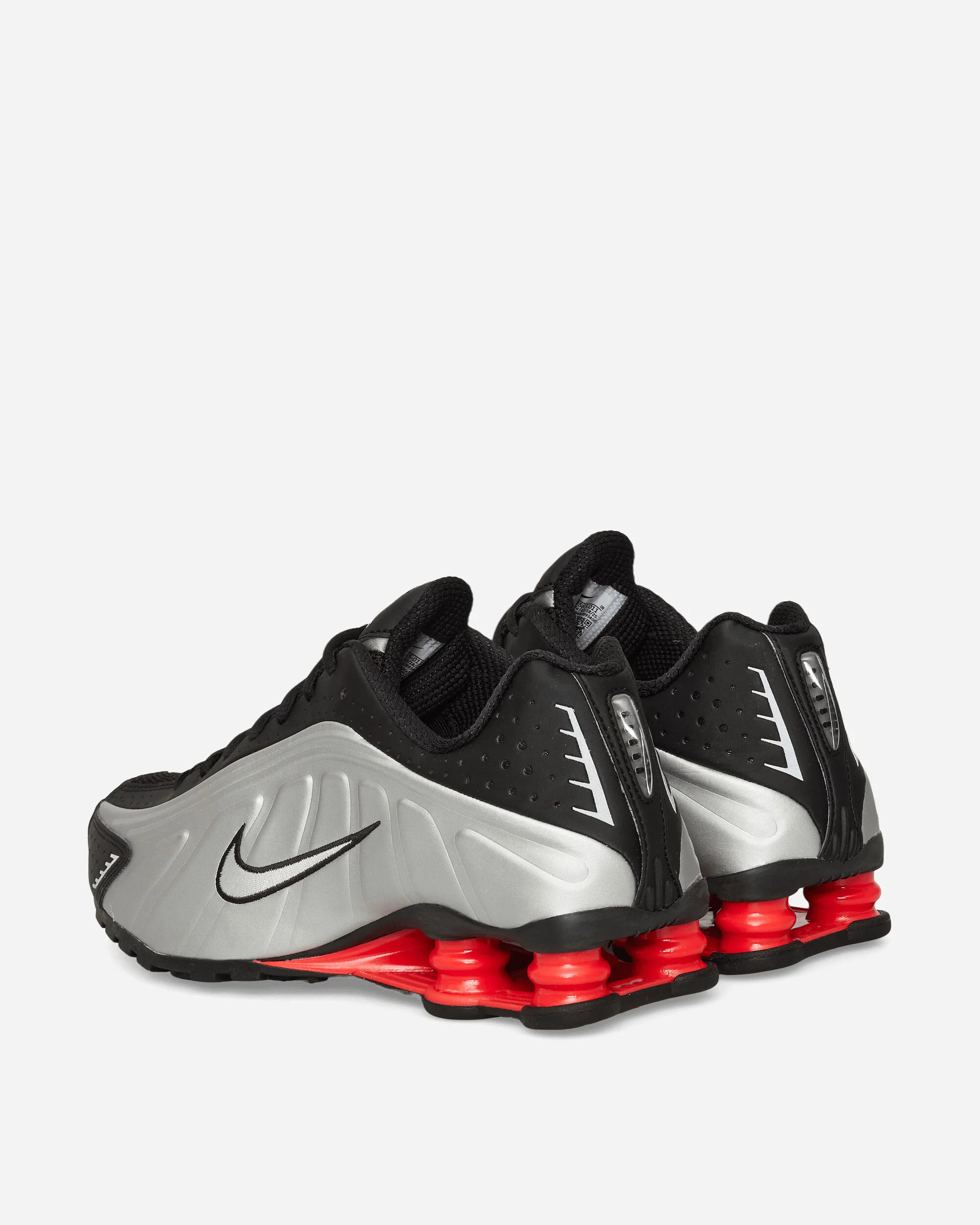 Women's Shox R4 Sneakers Metallic Silver / Black / Light Crimson - Image 4