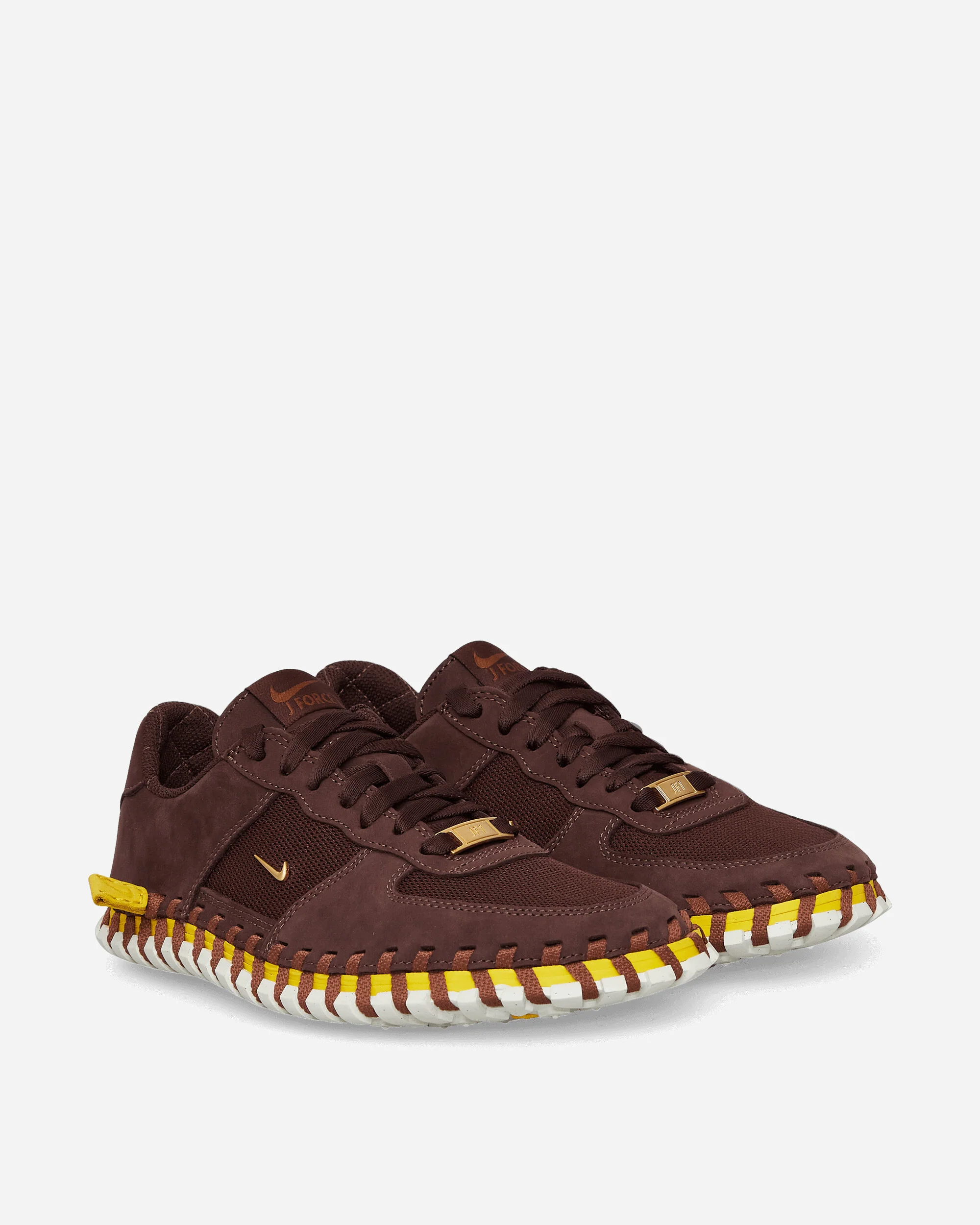 Women's JACQUEMUS J Force 1 Low LX Sneakers Earth / Metallic Gold - Image 3