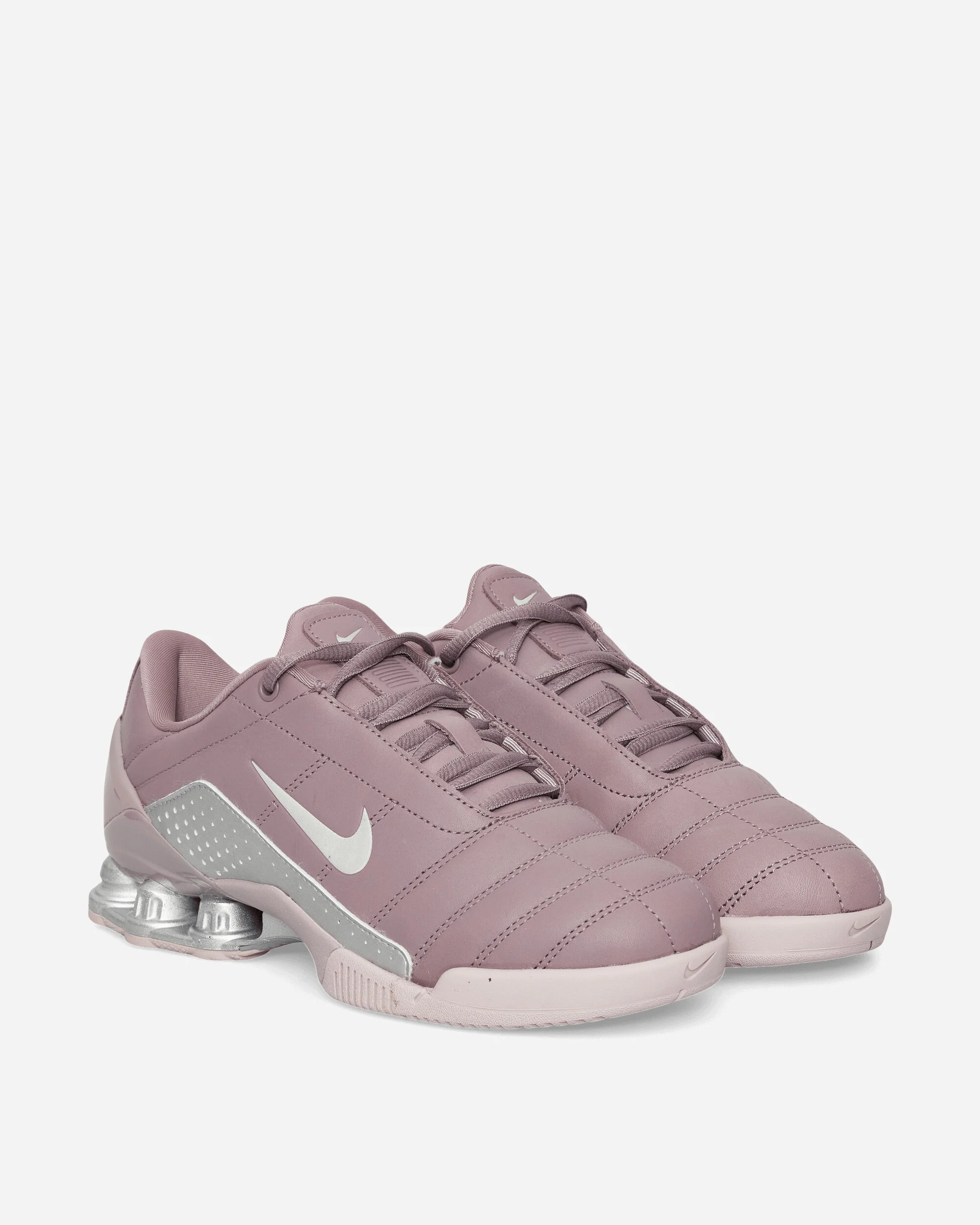 Women's T90 Shox Magia Sneakers Taupe Grey / Metallic Silver - Image 2