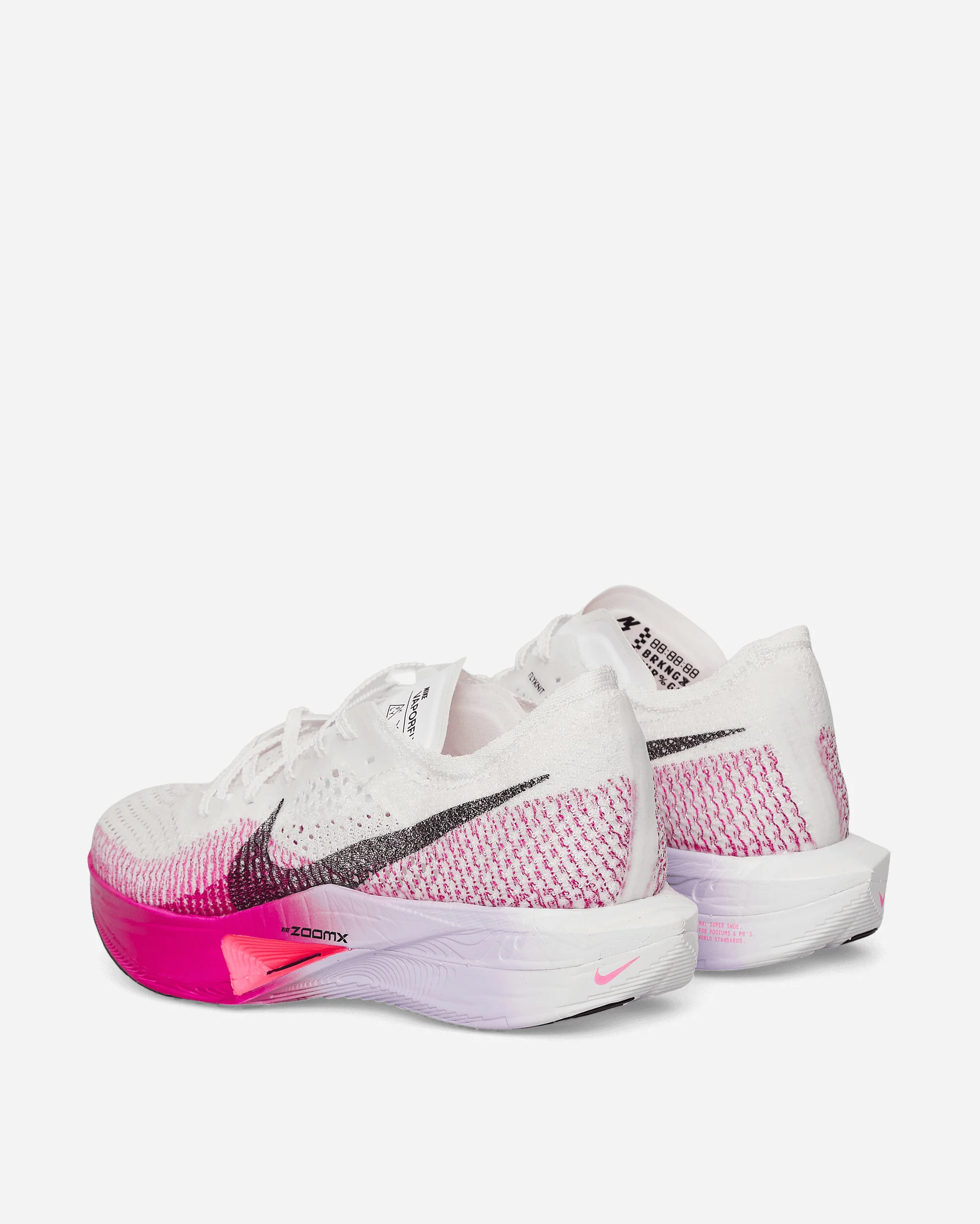Women's Vaporfly 3 Sneakers White / Purple Agate / Vivid Grape / Black - Image 5