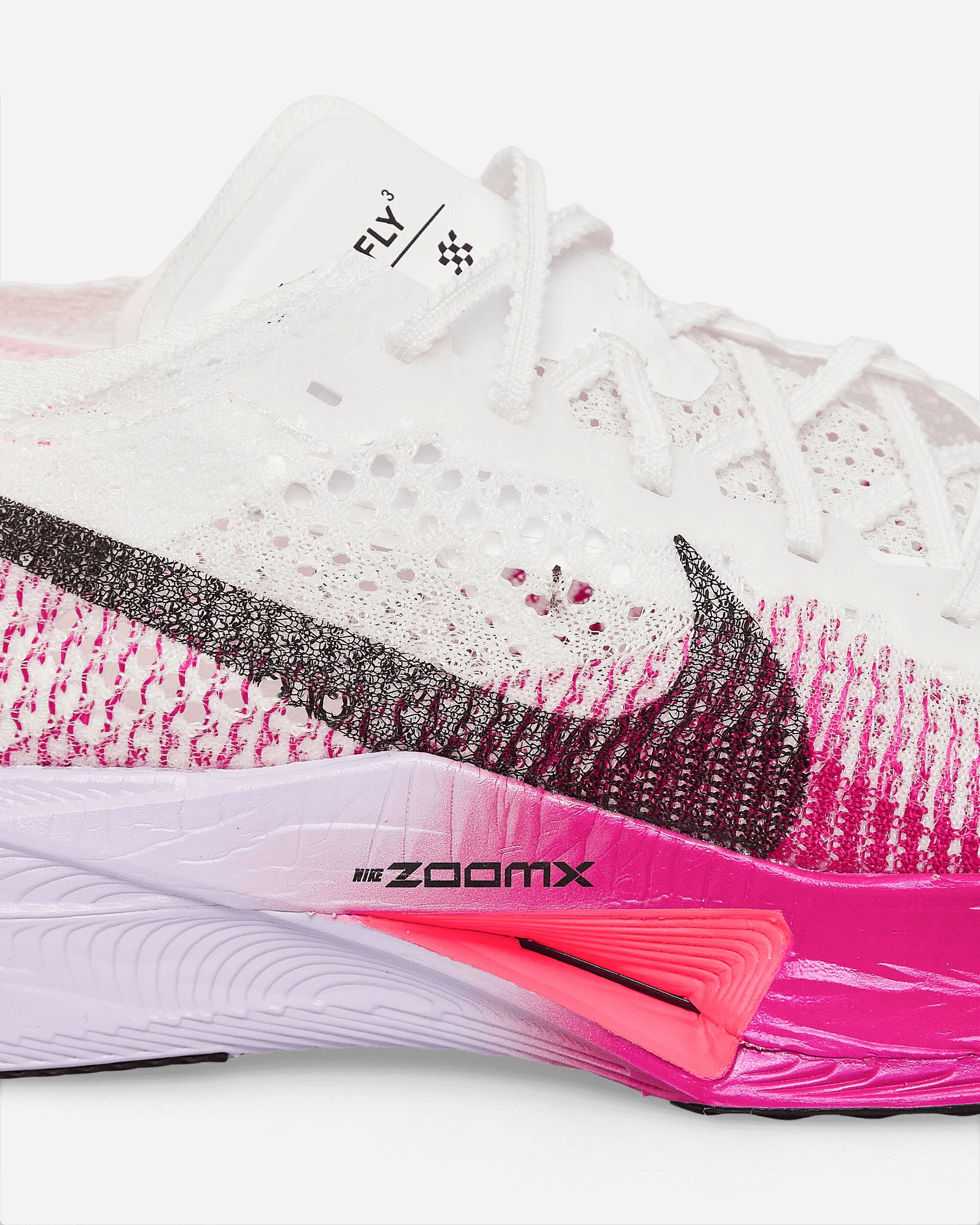 Women's Vaporfly 3 Sneakers White / Purple Agate / Vivid Grape / Black - Image 7