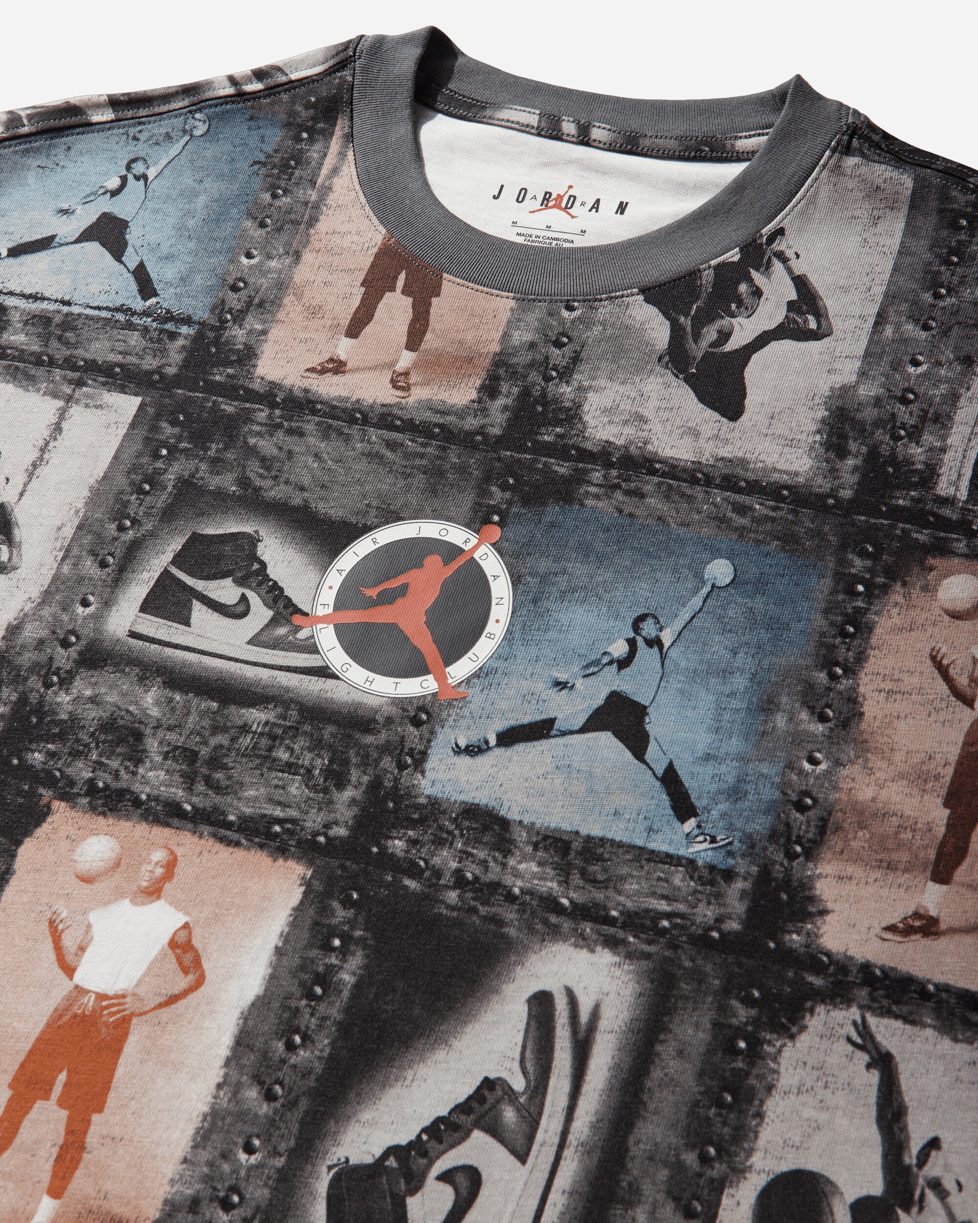 Men's Jordan Flight Club Printed T-Shirt Sail - Image 4