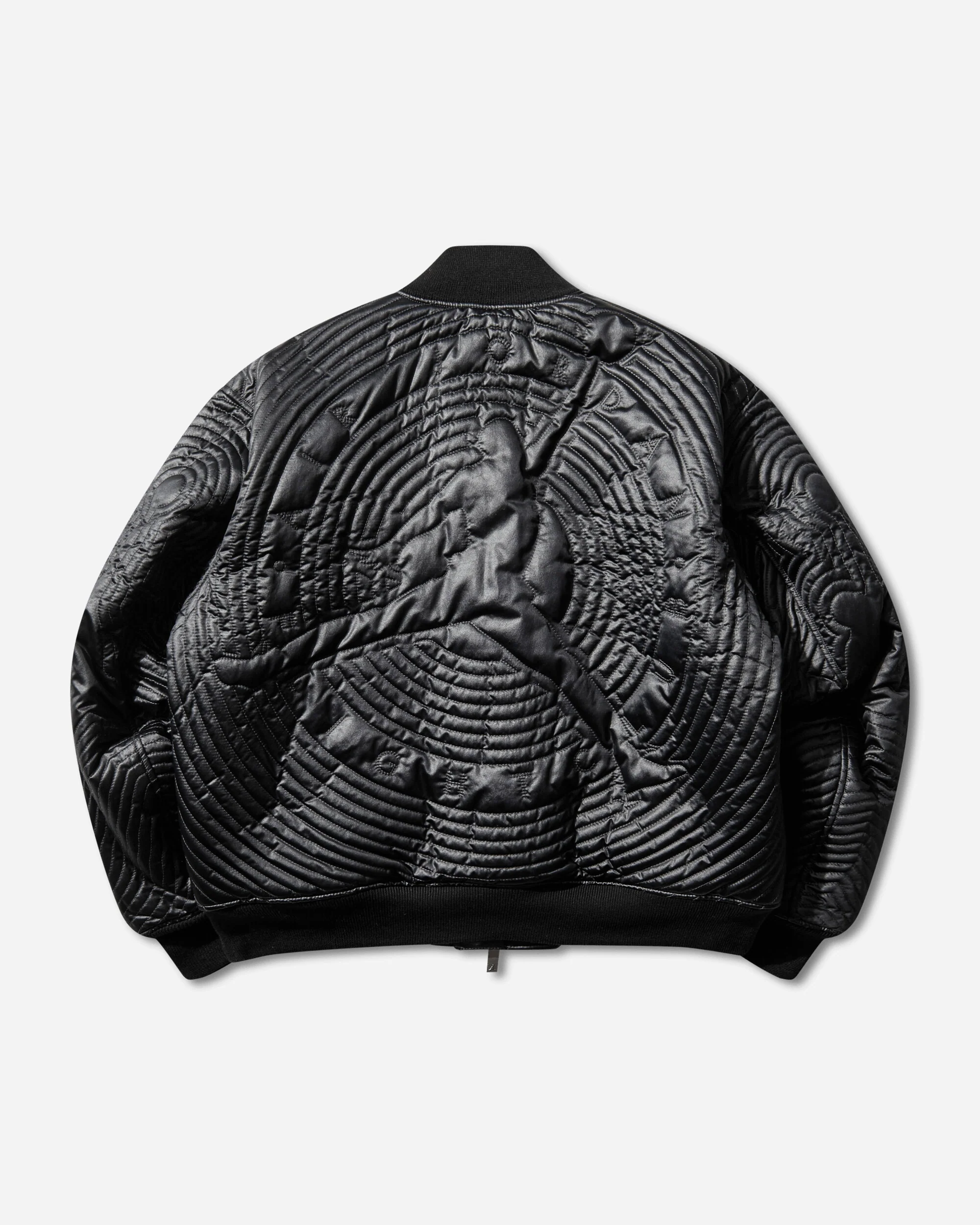 Men's Flight Nylon Varsity Jacket Black - Image 2