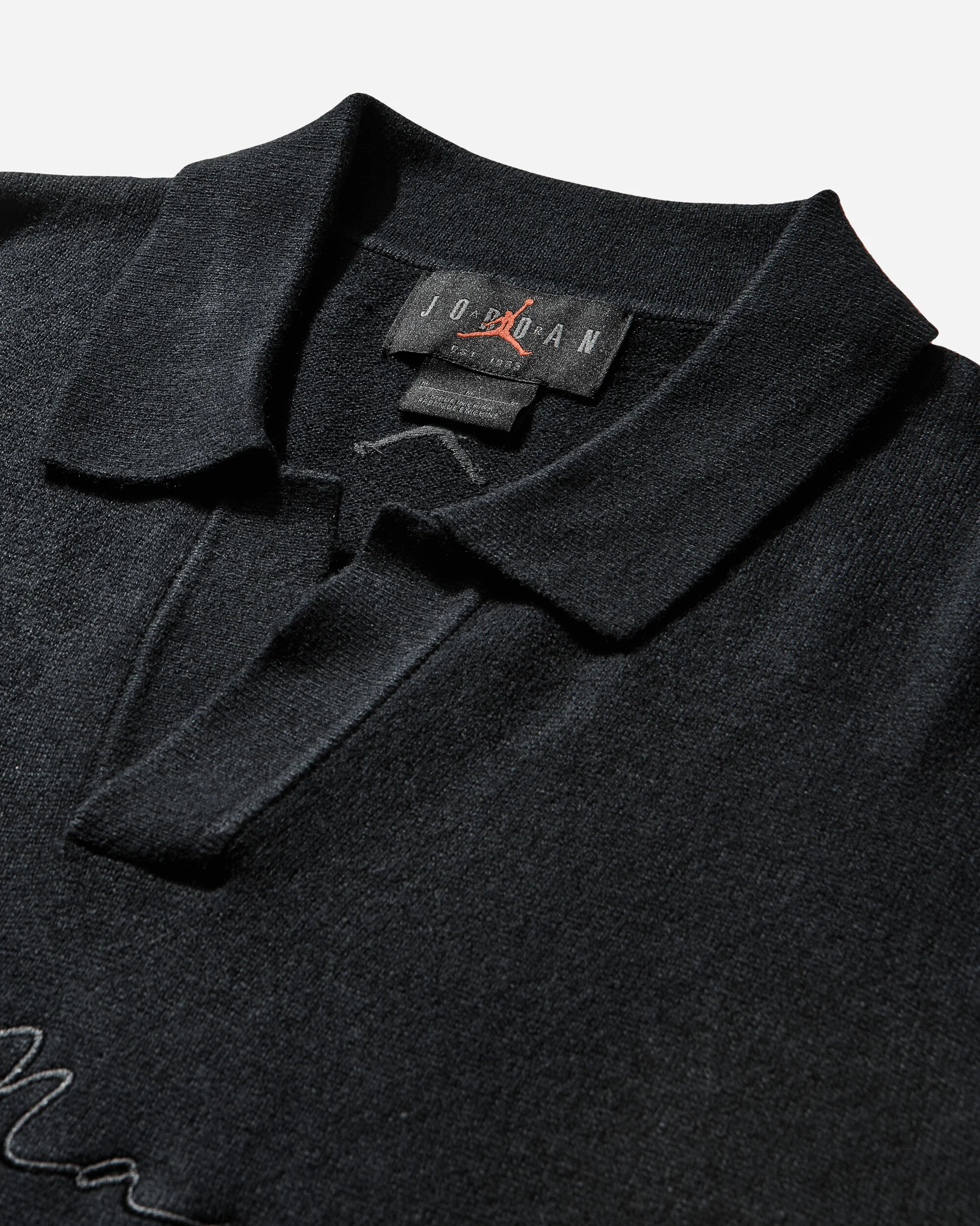 Men's A Ma Maniére Knit Polo Black - Image 4
