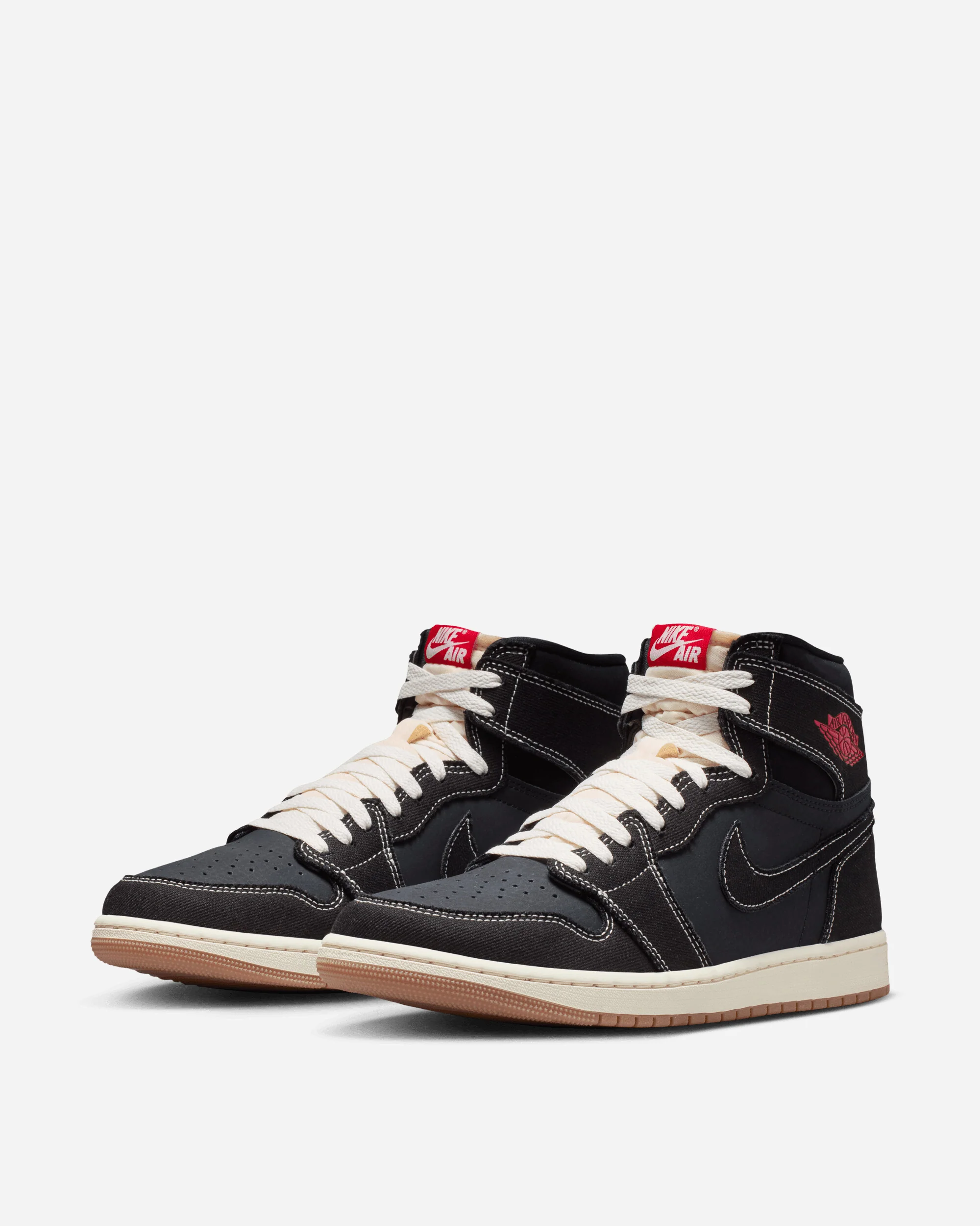 Air Jordan 1 Retro High OG Flight Club Sneakers Black / University Red / Sail - Image 2