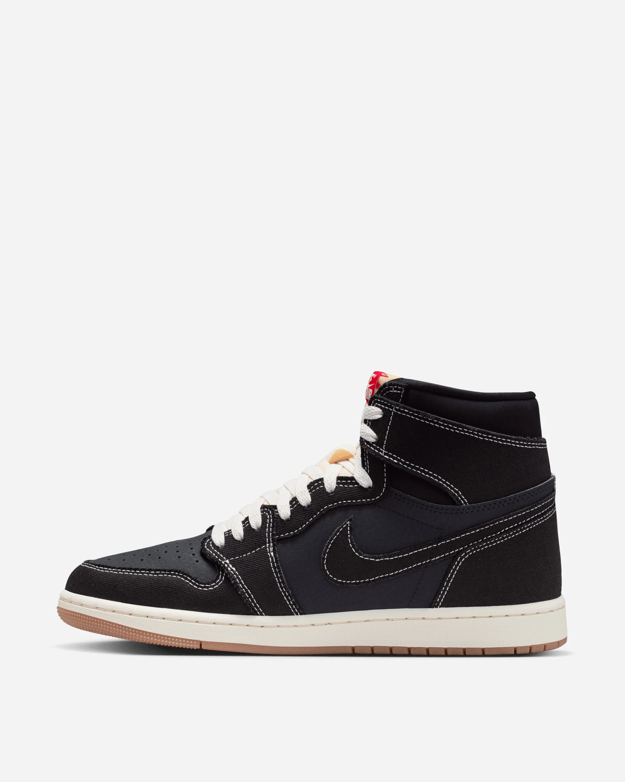 Air Jordan 1 Retro High OG Flight Club Sneakers Black / University Red / Sail - Image 3